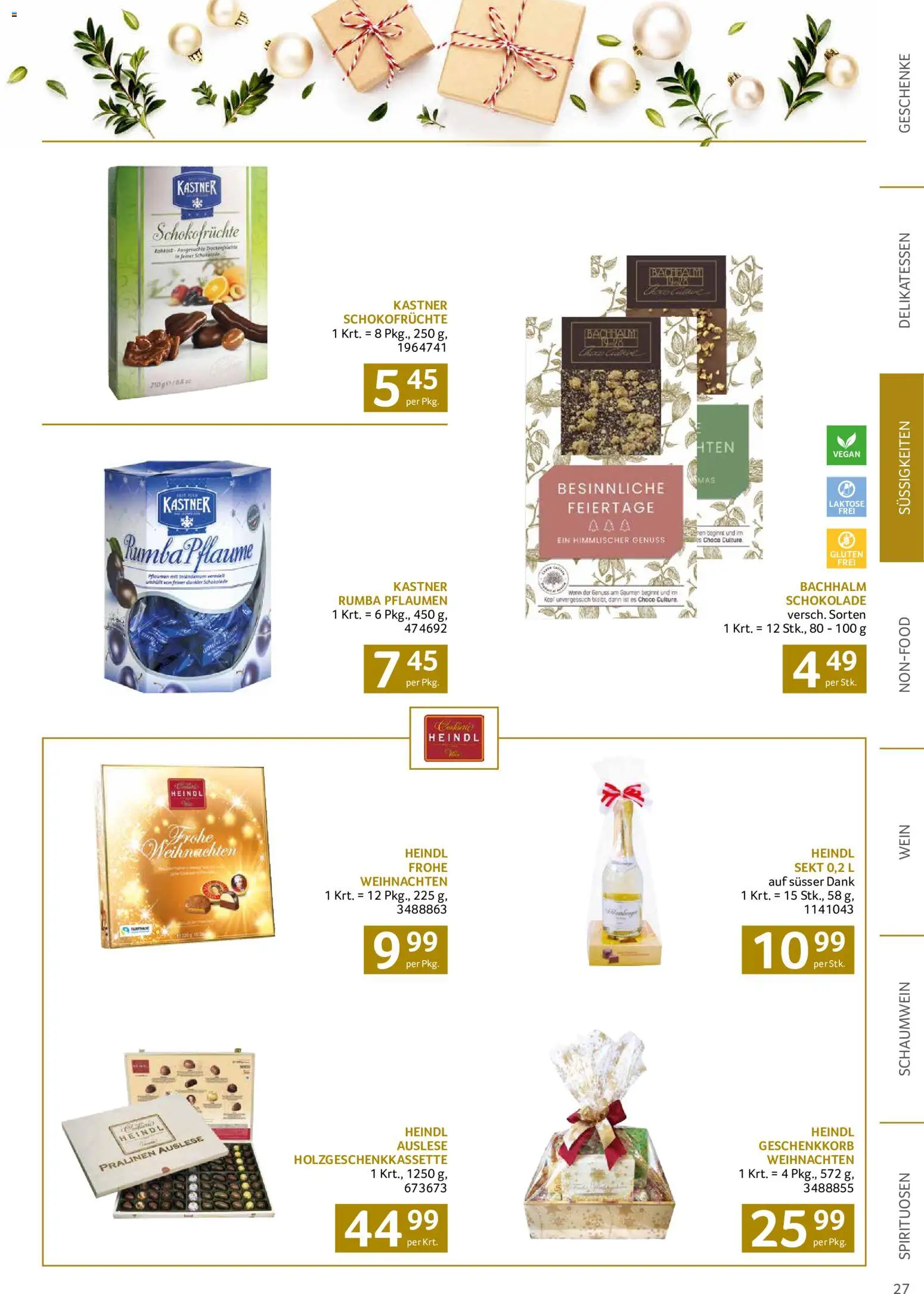 Transgourmet Christmas gültig ab 12.10.2026 | Seite: 27 | Produkte: Süßigkeiten, Schokolade, Wein
