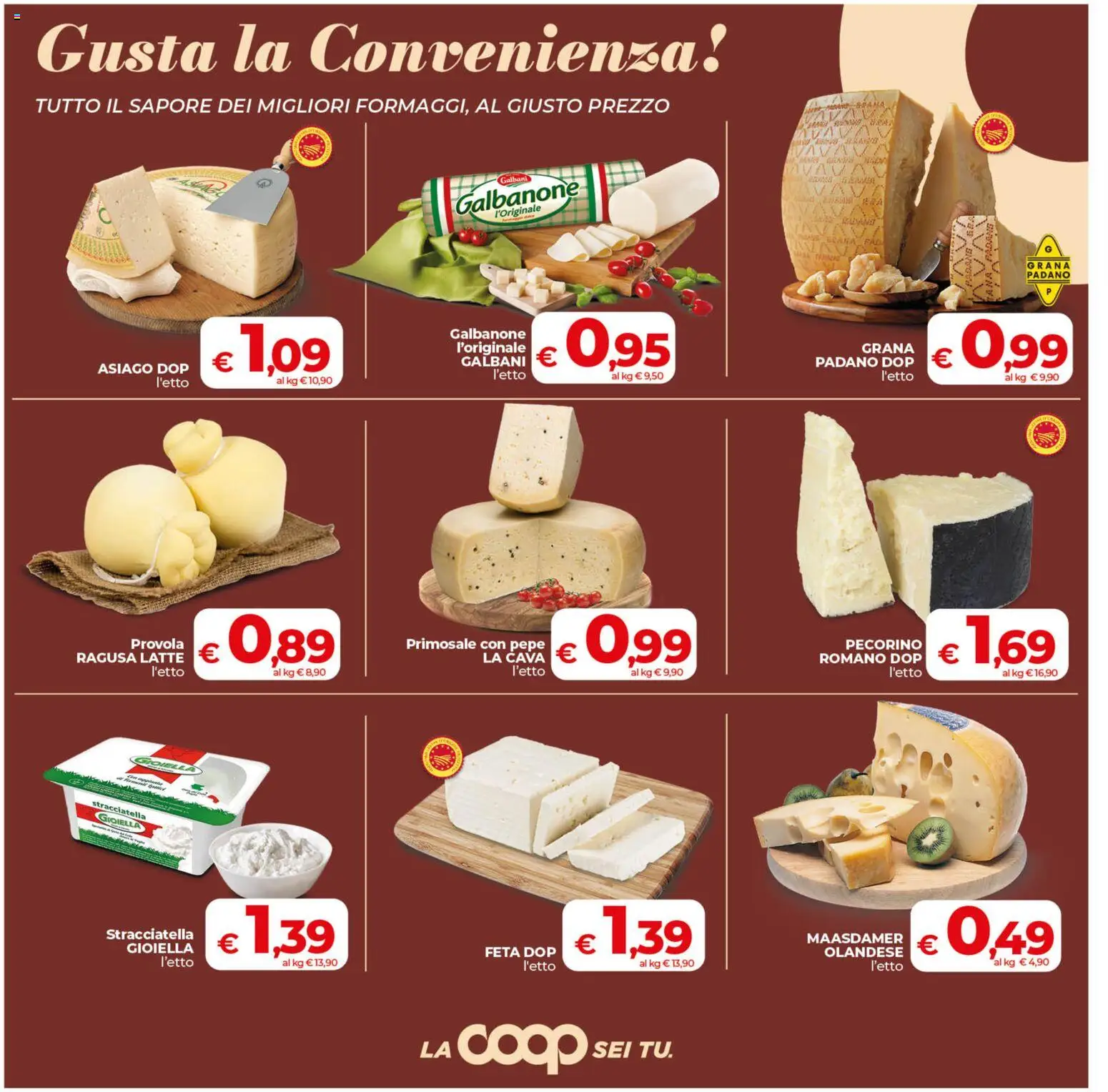 Volantino COOP del 04.06.2026 | Pagina: 12 | Prodotti: Pepe, Grana Padano, Provola, Pecorino