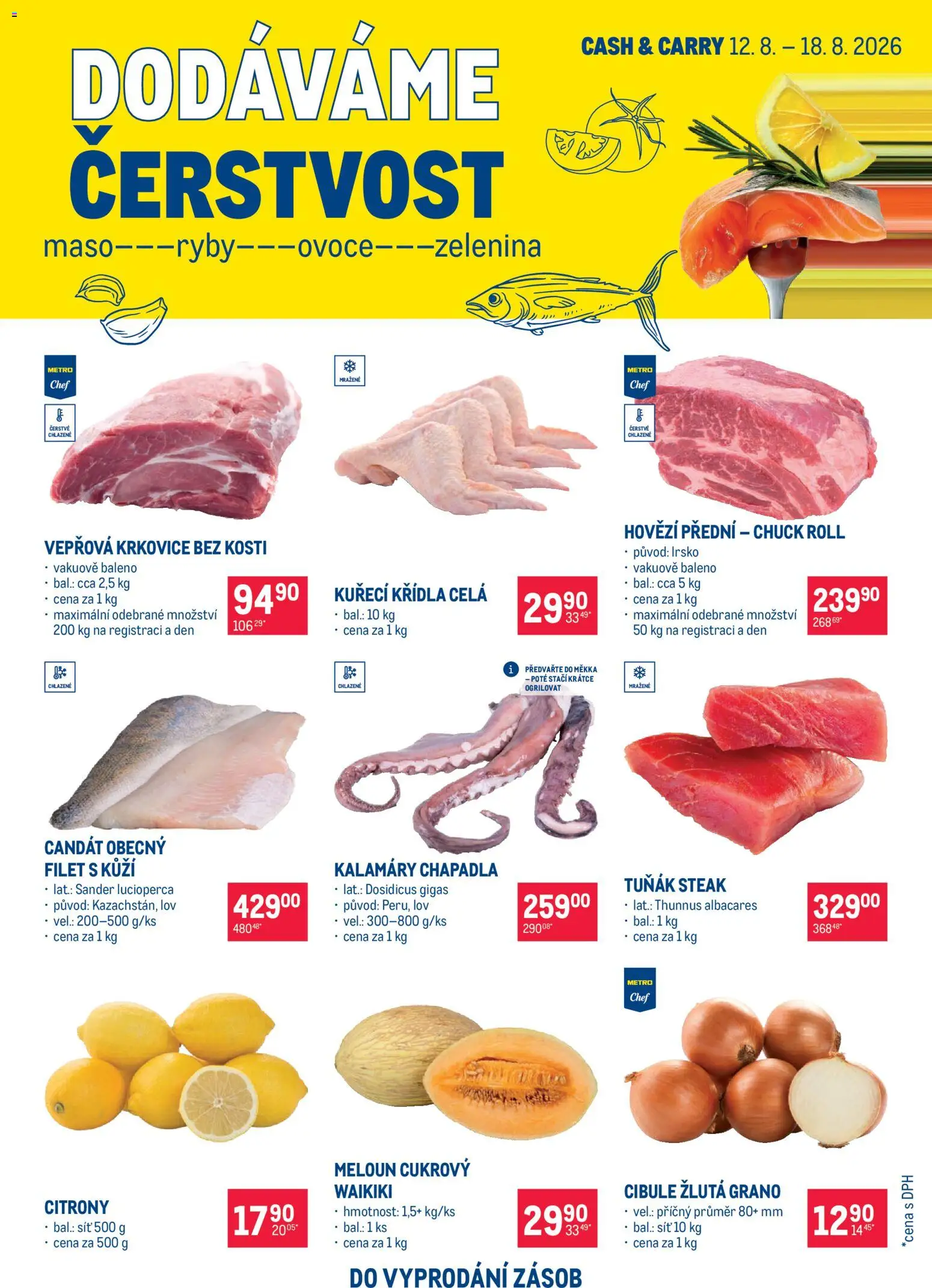 Makro leták - Ultra fresh nabídka od 12.08.2026 | Strana: 1 | Produkty: Steak, Ryby, Maso, Krkovice