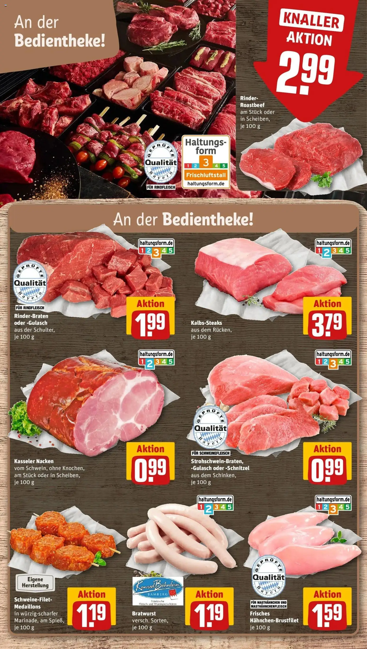 REWE Prospekt ab 19.10.2026 zum Blättern » Angebote | Seite: 10 | Produkte: Schweinefilet, Kasseler nacken, Gulasch, Schweinefleisch