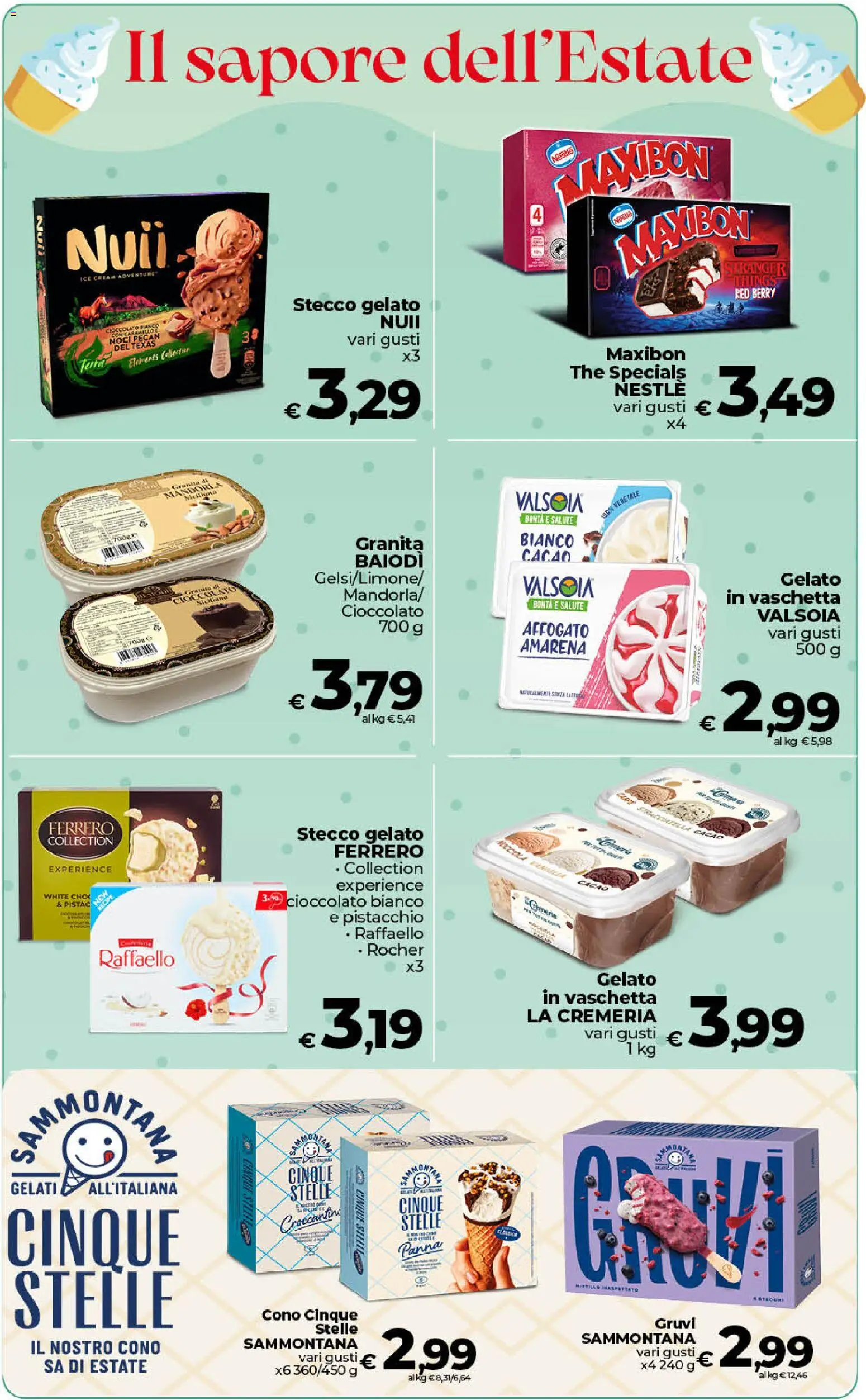 Volantino COOP del 30/06/2026 | Pagina: 23 | Prodotti: Cioccolato, Gelato, Noci, Amarena