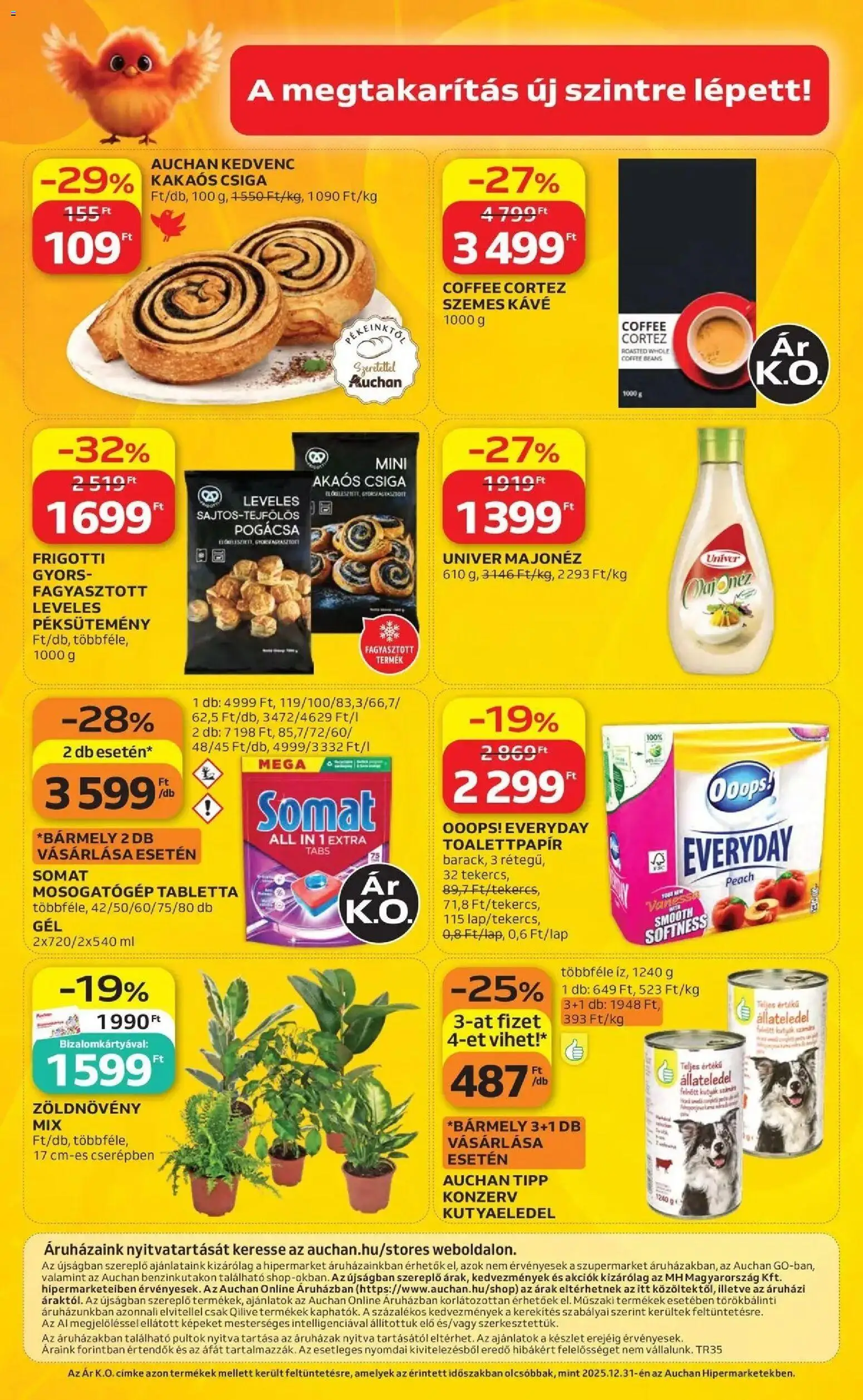 Auchan akciós újság Szolnok - 2026.08.27. -tól/töl > akció, lapozható szórólap 🛍️ | Oldal: 56 | Termékek: Univer, Kávé, Kakaós csiga, Csiga