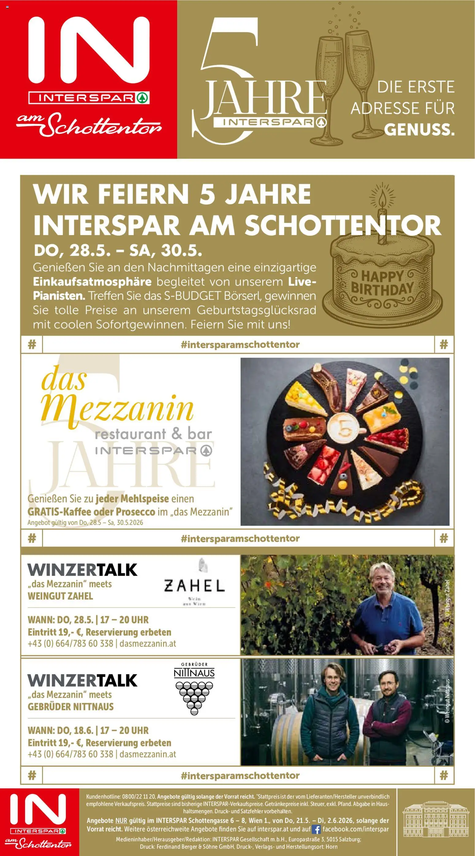 Interspar 5 Jahre am Schottentor gültig ab 21.05.2026 | Seite: 16 | Produkte: Uhr