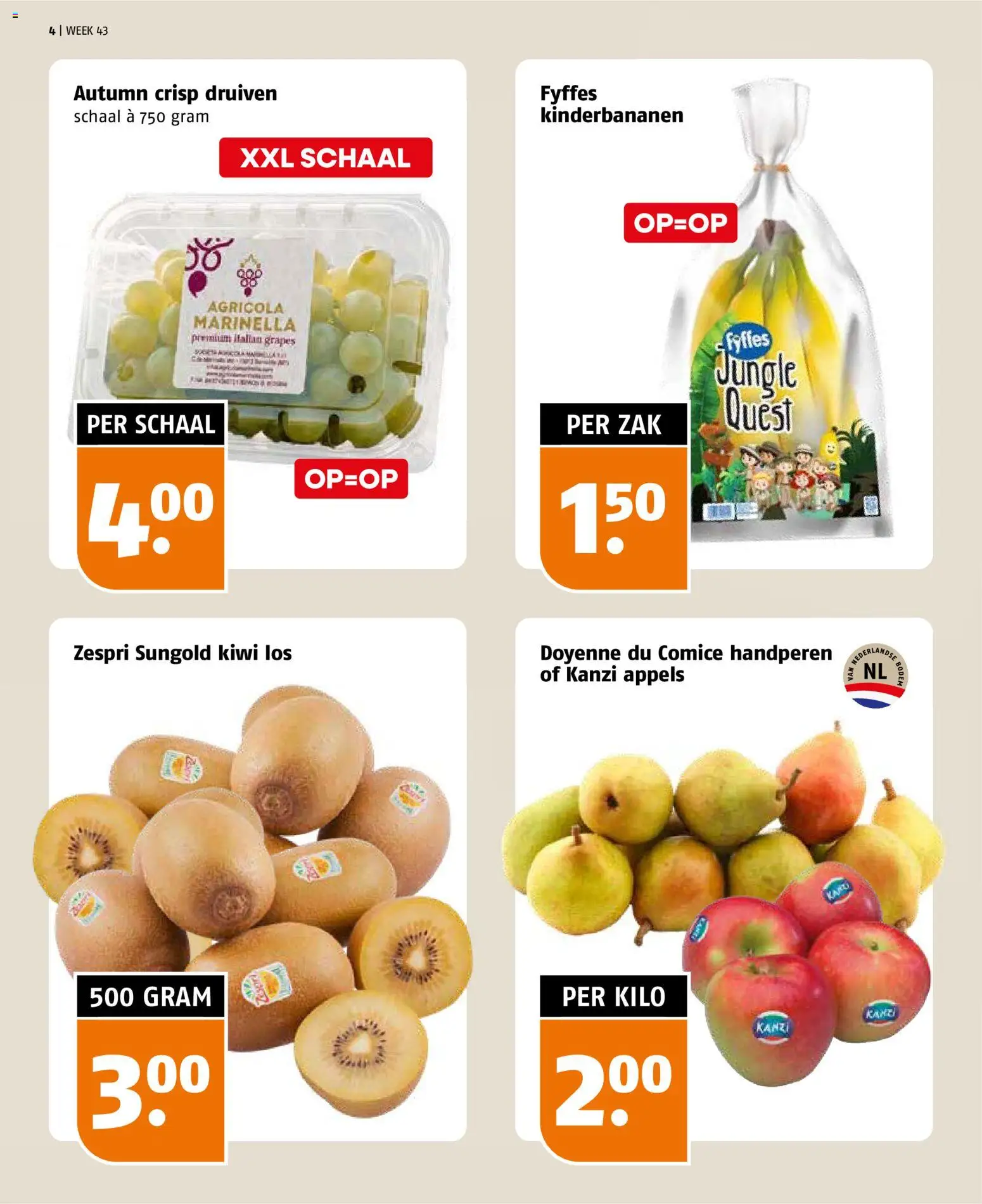 {H1} | Pagina: 4 | Producten: Appels, Schaal, Zak, Druiven