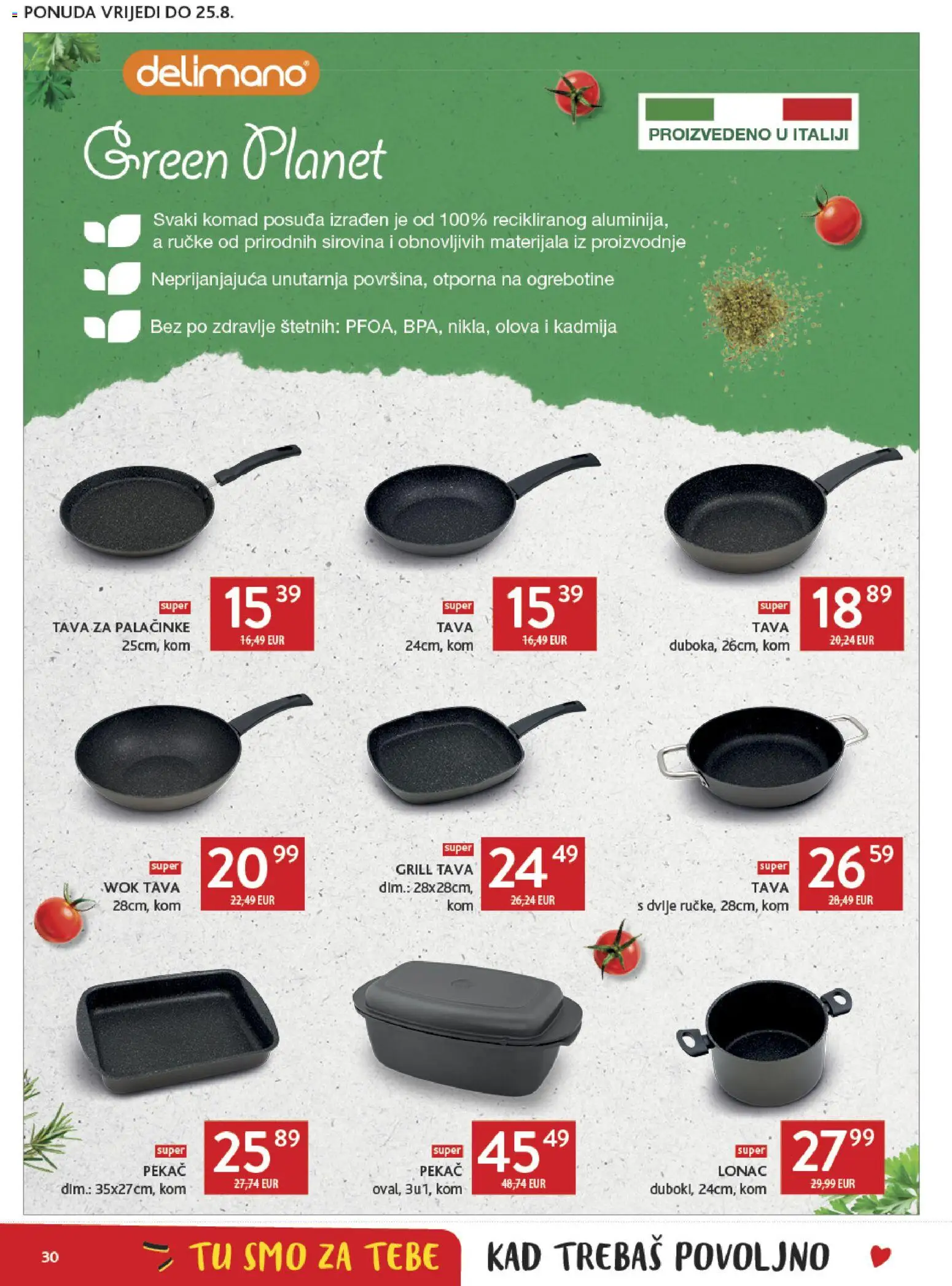 Konzum HR akciós ujság - amely érvényes a következő dátumtól: 2026.08.12. | Oldal: 30 | Termékek: Wok, Grill