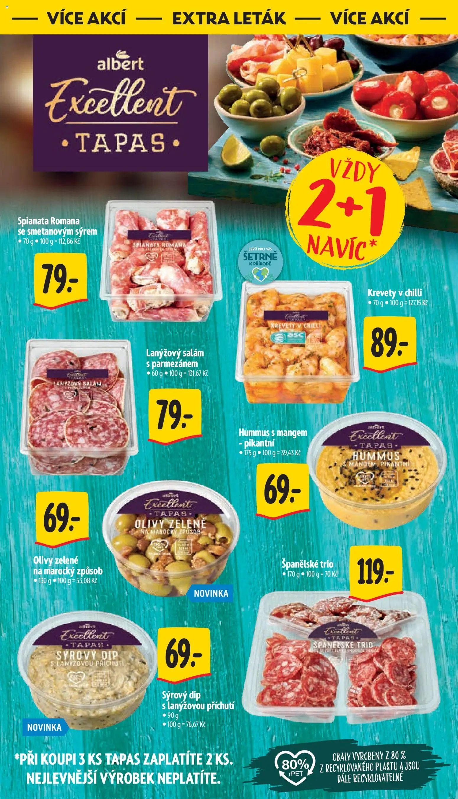 Albert leták - Supermarket od 27.05.2026 | Strana: 35 | Produkty: Hummus, Tapas, Salám, Krevety