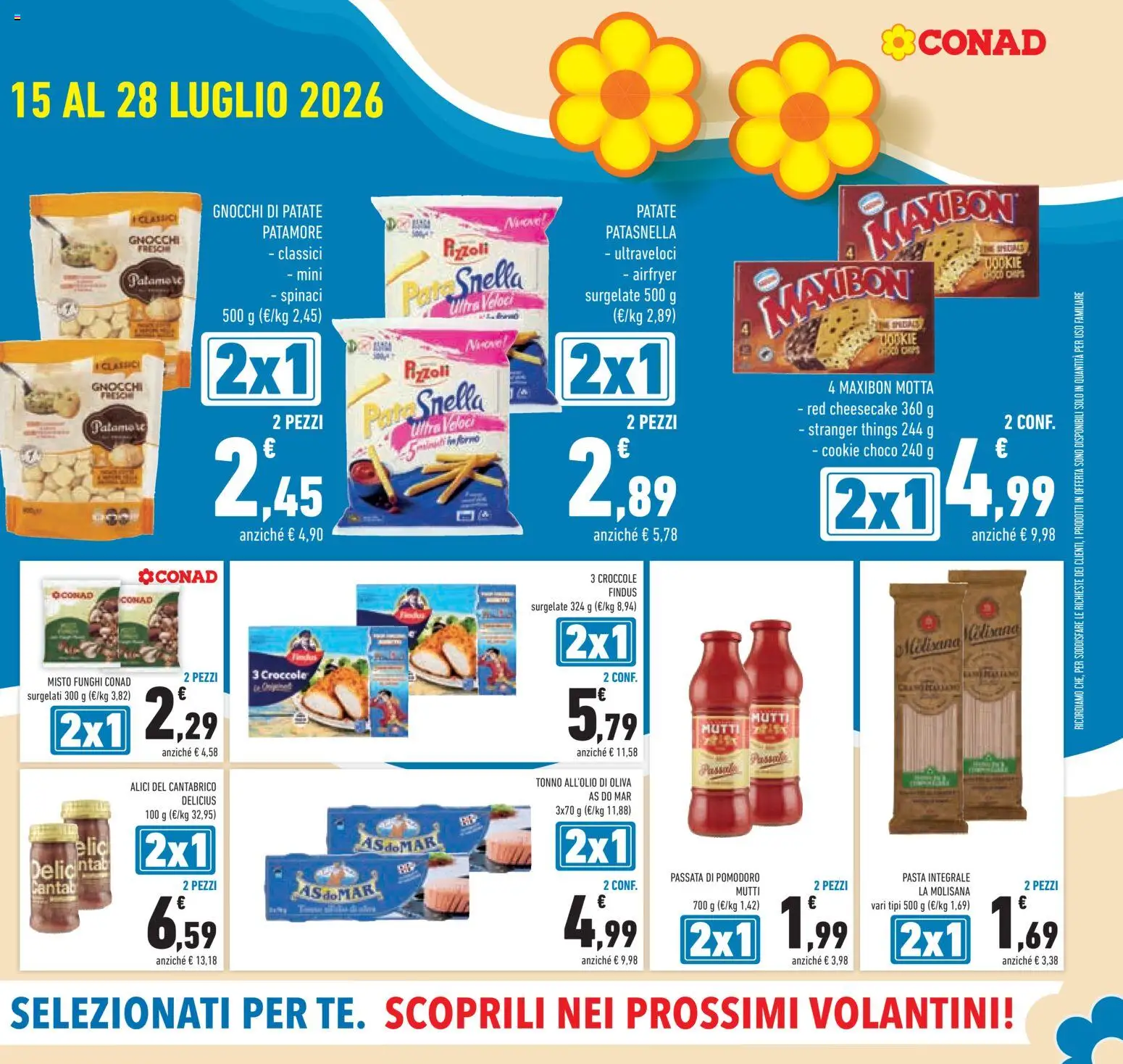 Volantino Conad del 15/07/2026 | Pagina: 5 | Prodotti: Pomodoro, Pasta, Funghi, Mutti