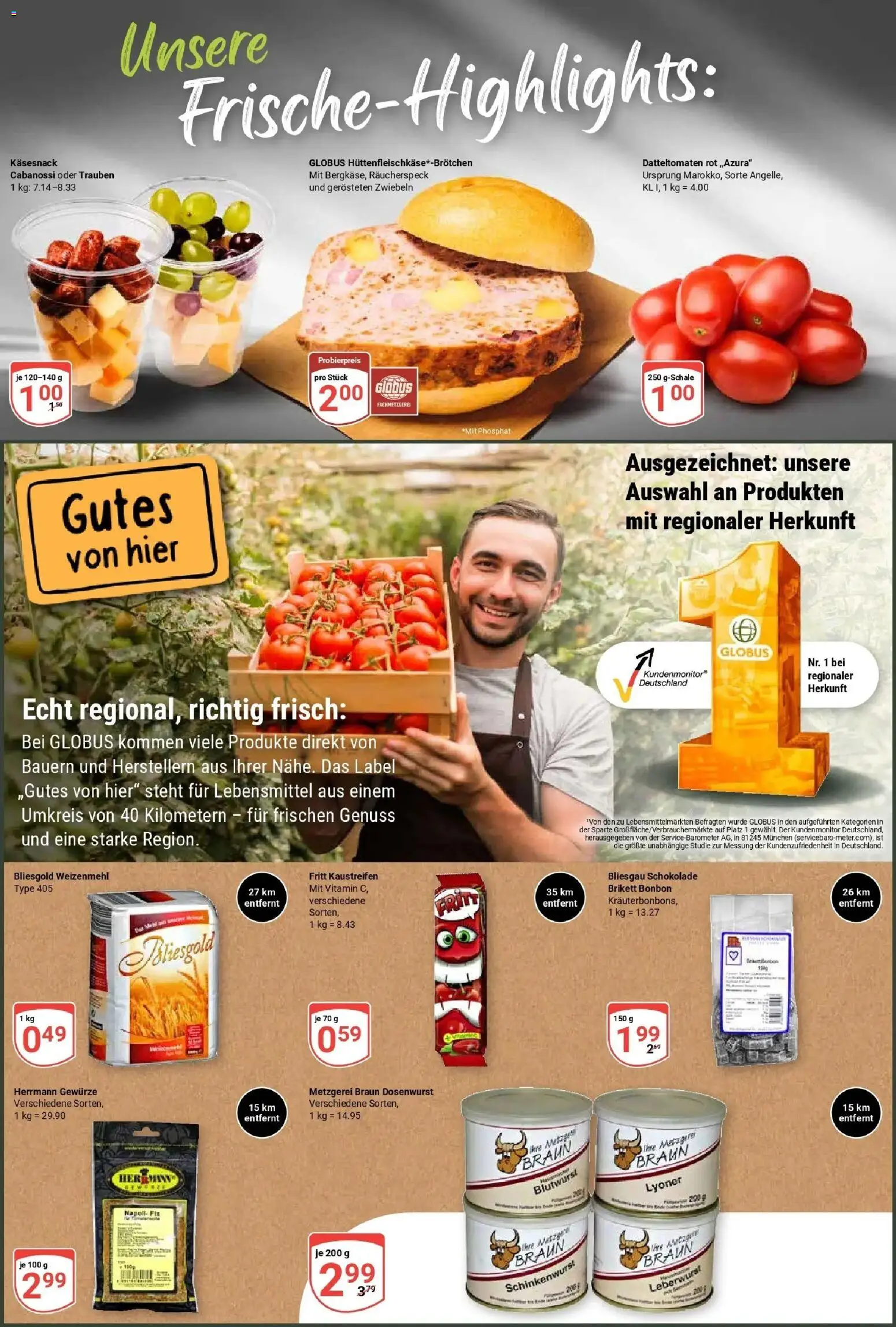 Globus Prospekt St. Wendel (ab 24.08.2026) » Angebote online | Seite: 2 | Produkte: Trauben, Schokolade, Weizenmehl, Gewürze