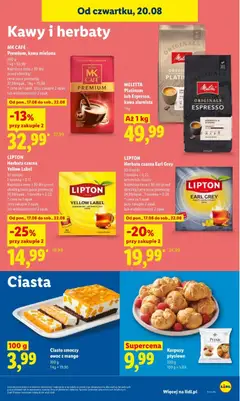 Pogląd oferty "Lidl gazetka" - ważna od 20.08.2026 | Strona: 87 | Produkty: Herbata czarna, Earl Grey, Kawa ziarnista, Kawa ziarnista 1 kg