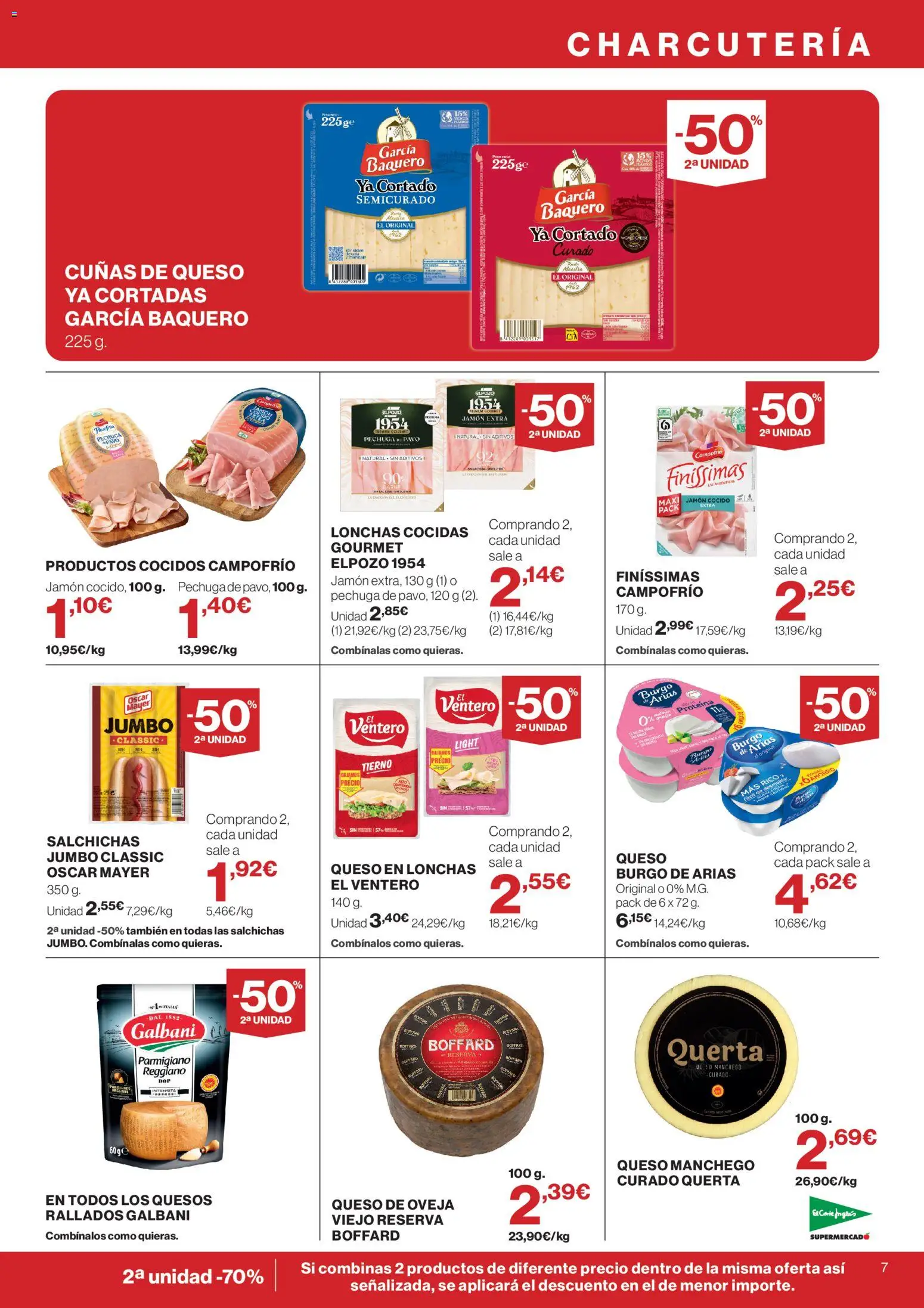 El Corte Inglés ofertas │ válido desde el 21.05.2026 | Página: 7 | Productos: Queso de oveja, Queso, Jamón, Jamón cocido
