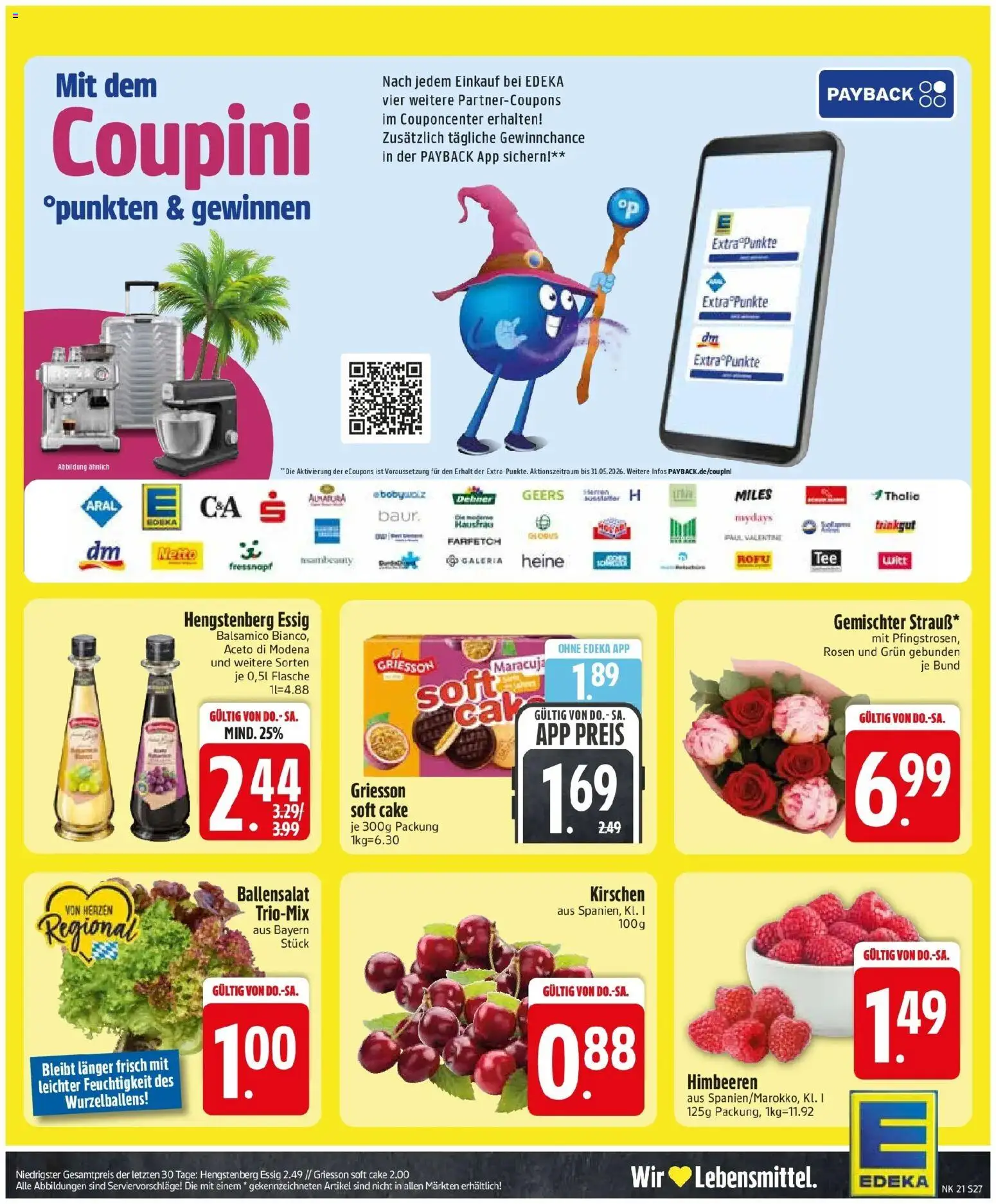 Edeka prospekt Murnau – gültig ab 17.05.2026 | Seite: 30 | Produkte: Himbeeren, Balsamico, Essig, Kirschen