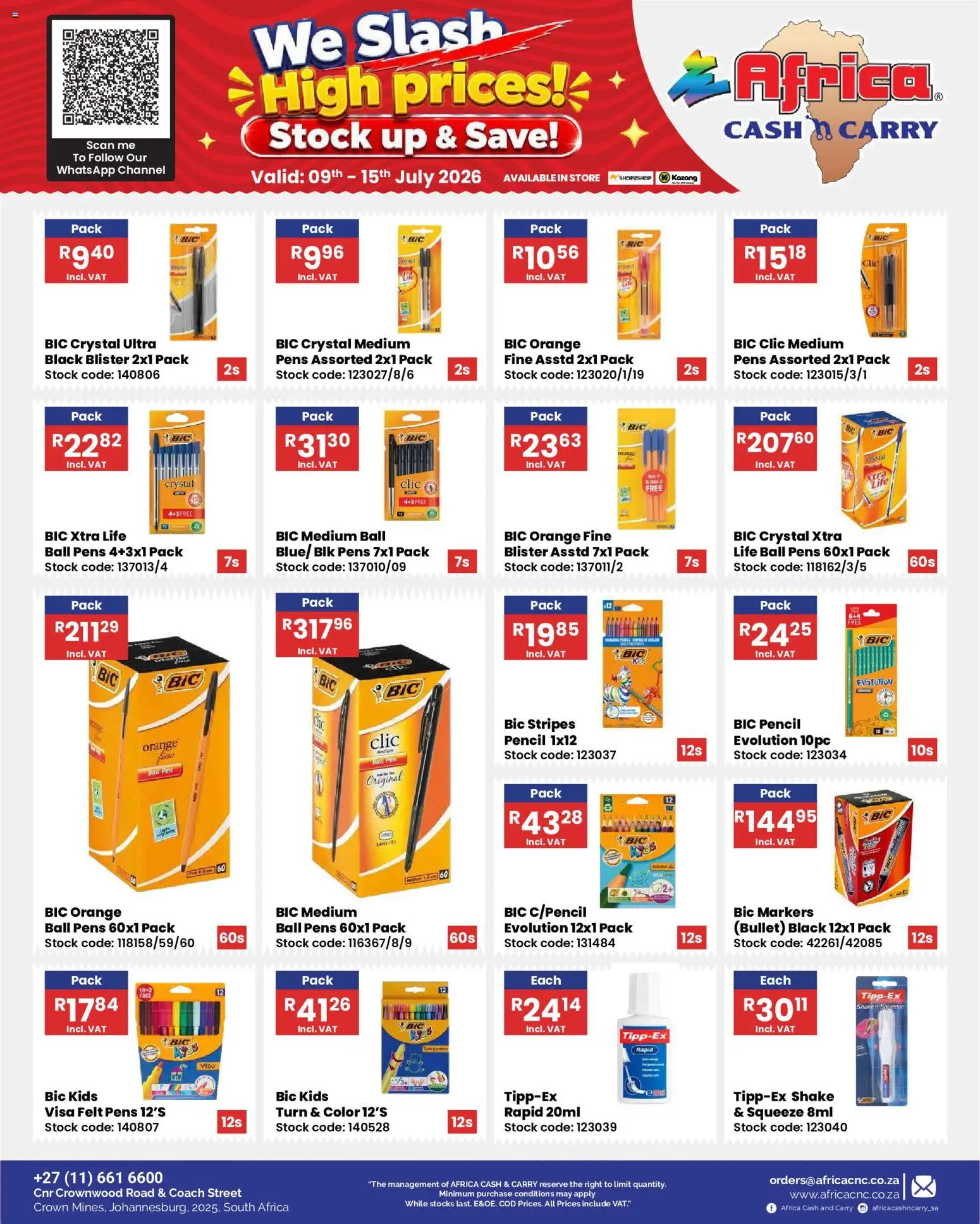 New Africa Cash & Carry catalogue – valid from 09/07/2026 | Page: 66 | Products: Pencil, Pen, Stock