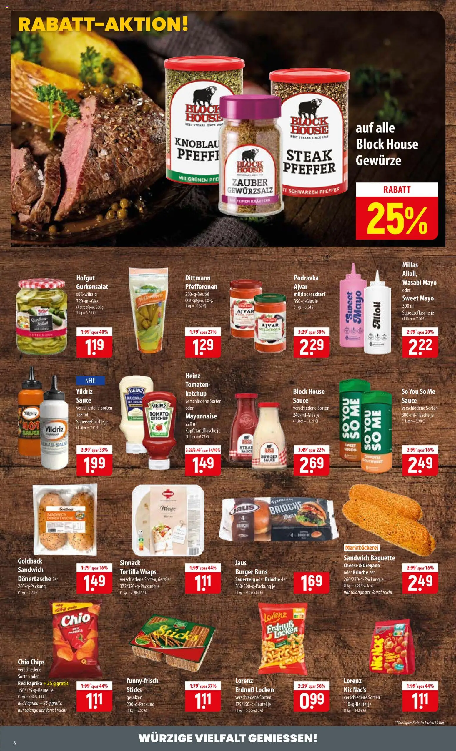 Famila Prospekt – gültig ab 29.06.2026 | Seite: 6 | Produkte: Burger, Baguette, Mayonnaise, Steak