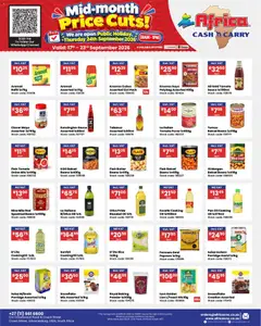 Africa Cash & Carry specials catalogue – valid from 17/09/2026 | Page: 28 | Products: Beans, Porridge, Popcorn, Soya mince