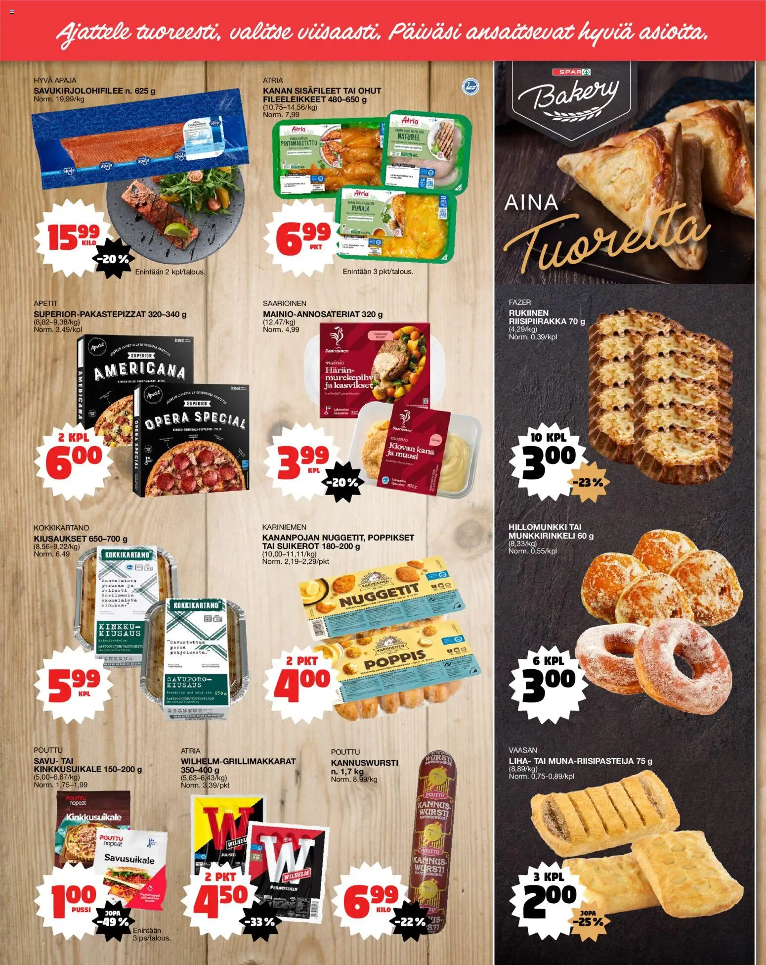 Tokmanni Eurospar – voimassa 24/09/2026 alkaen | Sivu: 2 | Tuotteet: Kana, Kinkku, Liha, Hunaja