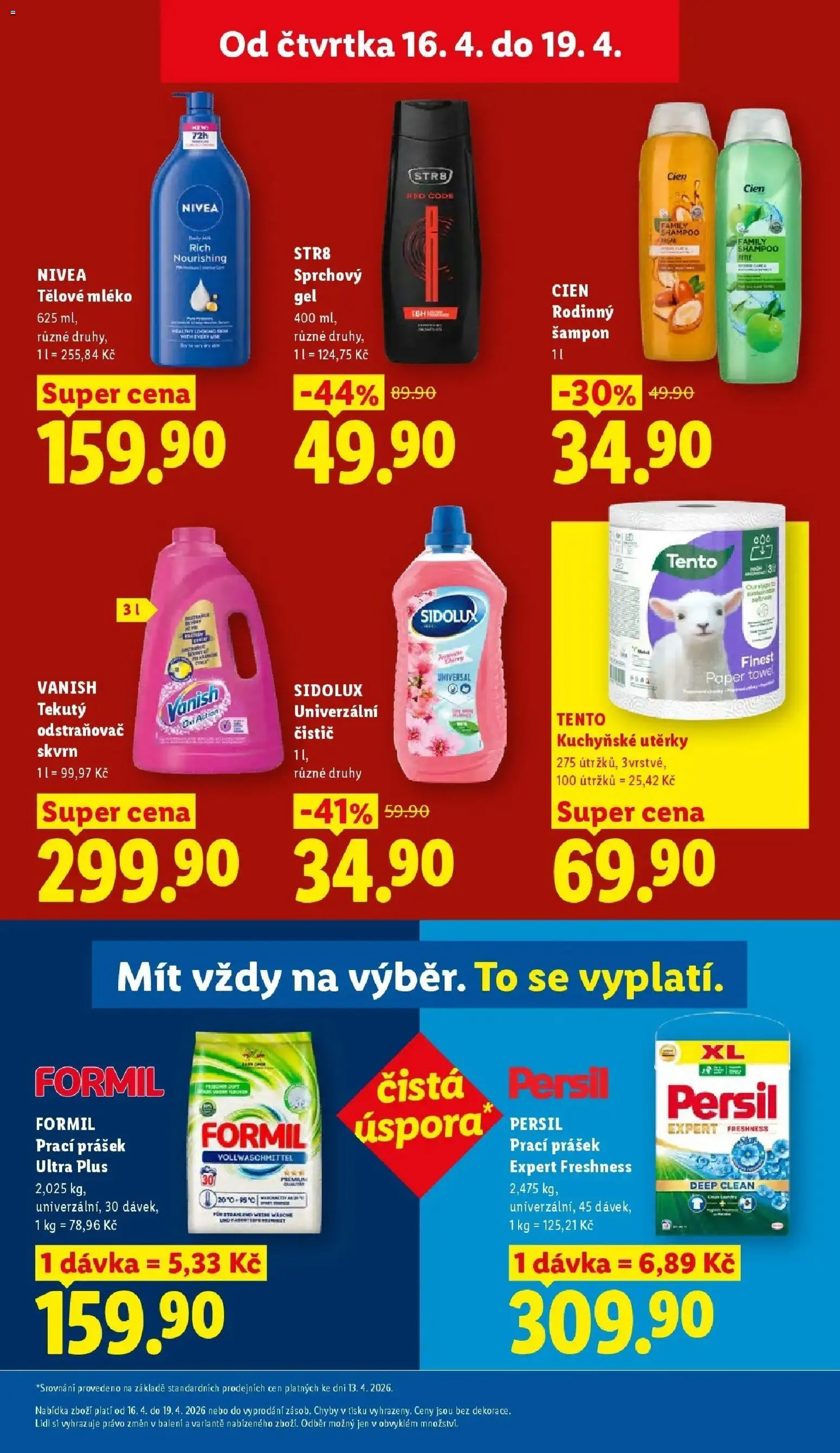 Lidl aktuální leták od 16.04.2026 | Strana: 27 | Produkty: Nivea, Cien, Utěrky, Persil