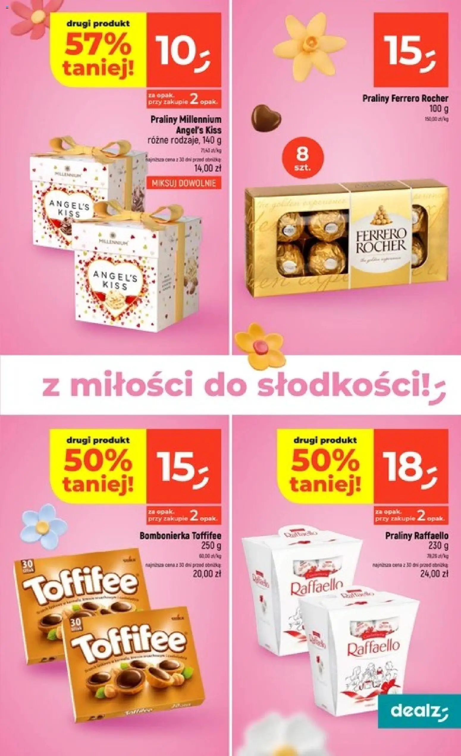Dealz gazetka - Dzień Mamy od 21.05.2026 | Strona: 3 | Produkty: Praliny, Bombonierka, Toffifee, Ferrero rocher