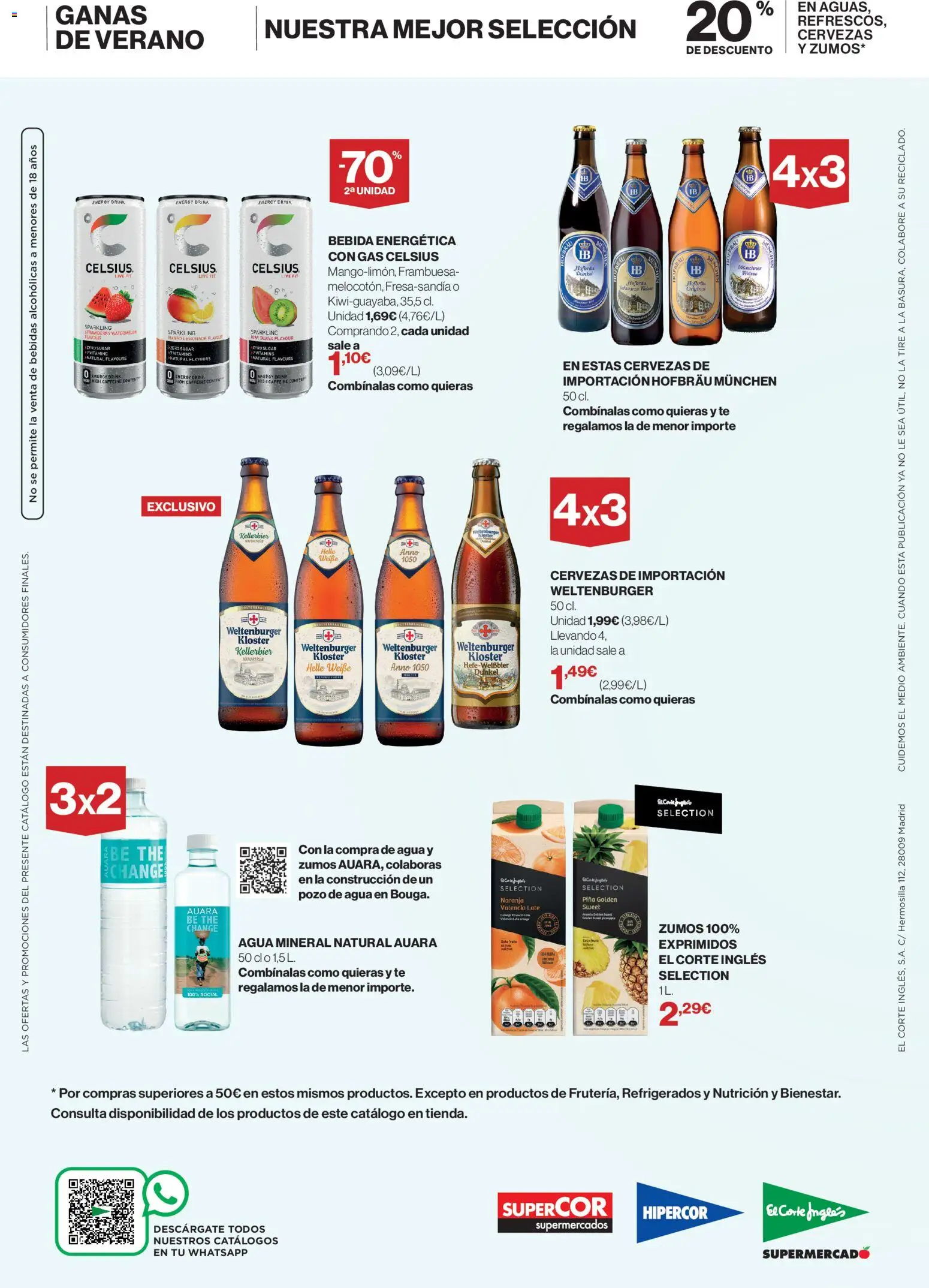 Hipercor - Bebidas Refrescantes │ válido desde el 04.06.2026 | Página: 12 | Productos: Piña, Té, Agua mineral