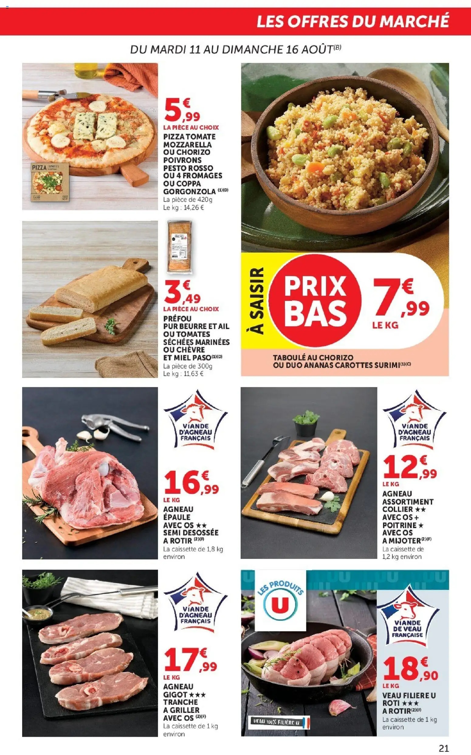 {H1} | Page: 21 | Produits: Pesto, Viande de veau, Beurre, Viande