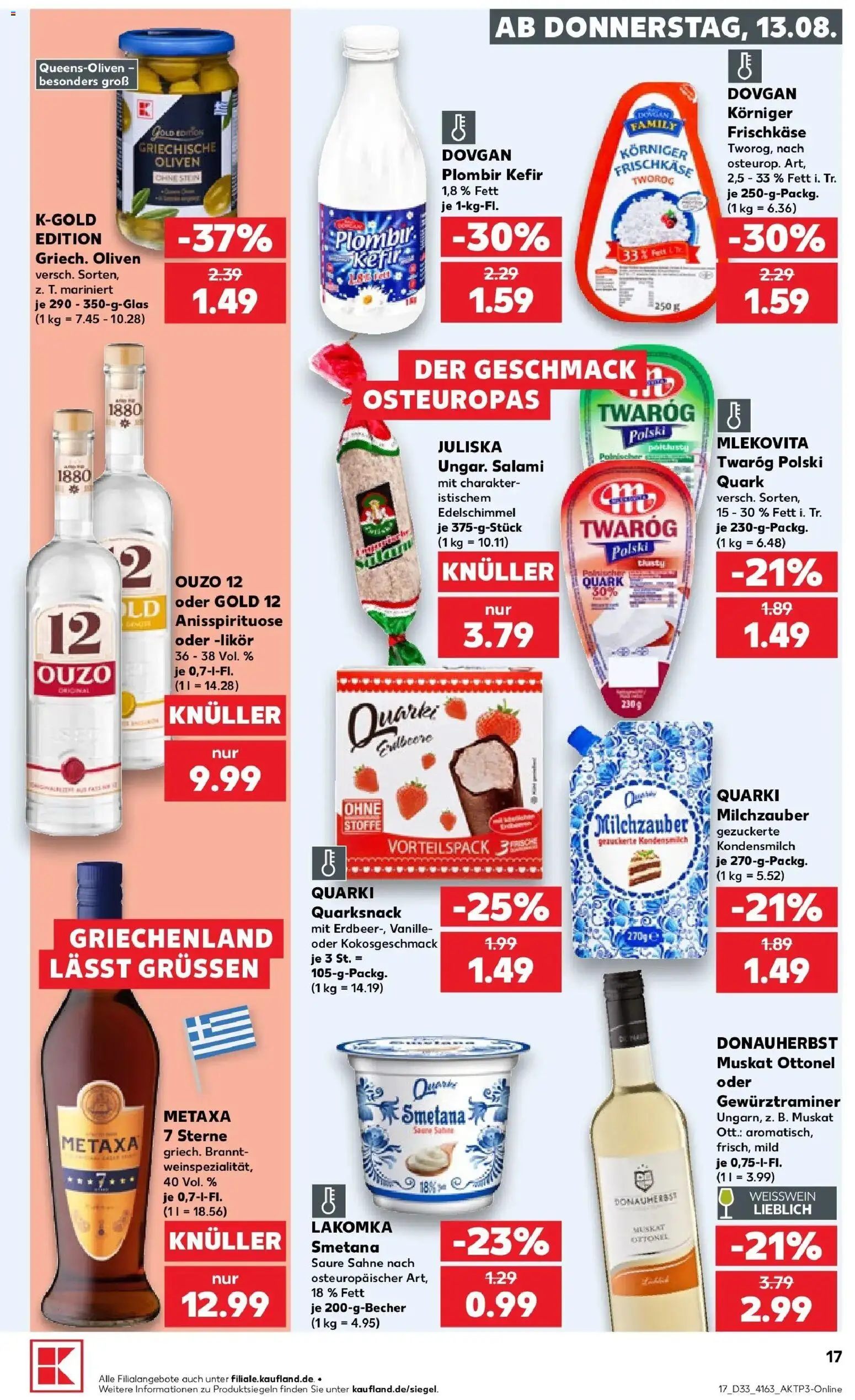 Prospekt Kaufland ab 10.08.2026 » Angebote Online zum Blättern | Seite: 26 | Produkte: Kefir, Quark, Kondensmilch, Sahne