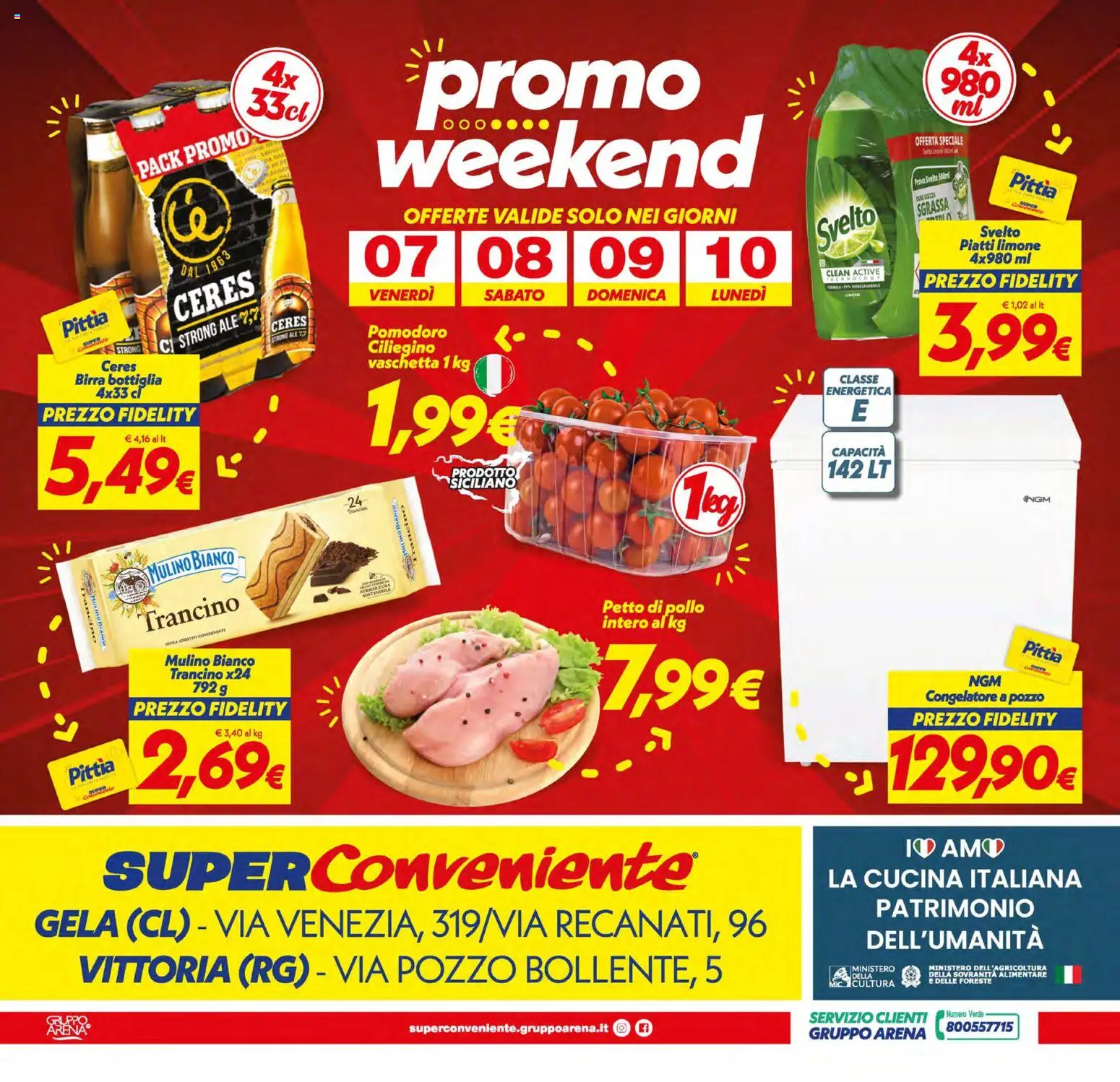 Volantino SuperConveniente del 31/07/2026 | Pagina: 24 | Prodotti: Pollo, Limone, Ceres, Congelatore