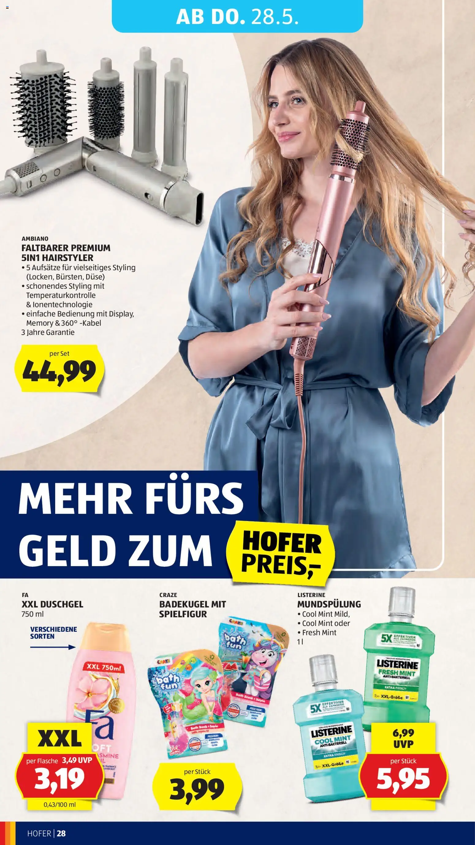 Hofer Flugblatt gültig ab 22.05.2026 | Seite: 34 | Produkte: Kabel, Duschgel
