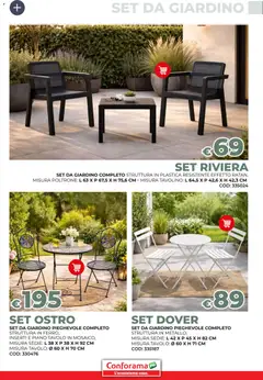 Anteprima del volantino Conforama volantino Giardino valido a partire dal 19/03/2026 | Pagina: 61 | Prodotti: Tavolino, Set da giardino, Inserti, Tavolo