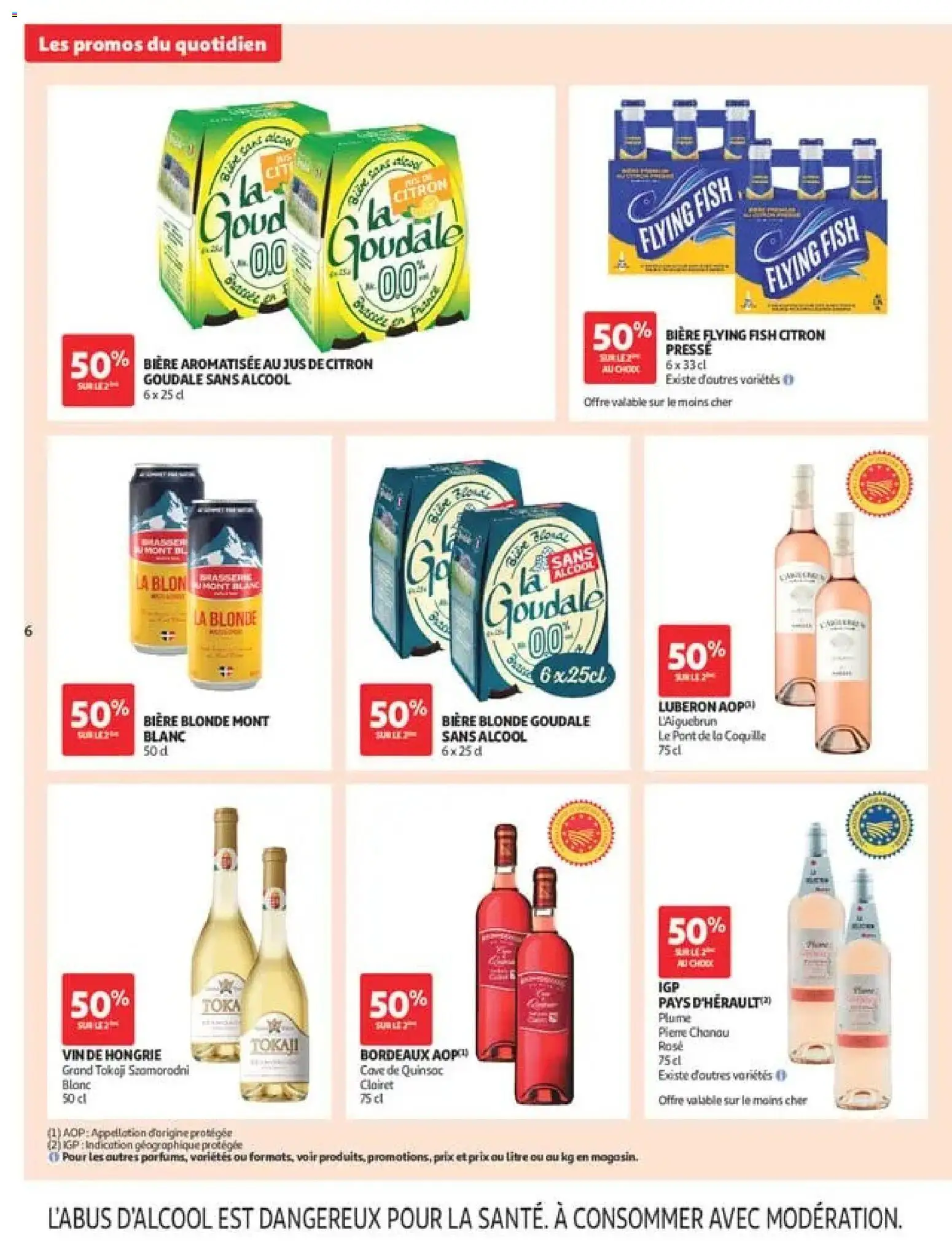 {H1} | Page: 6 | Produits: Goudale, Alcool, Bière blonde, Jus de citron