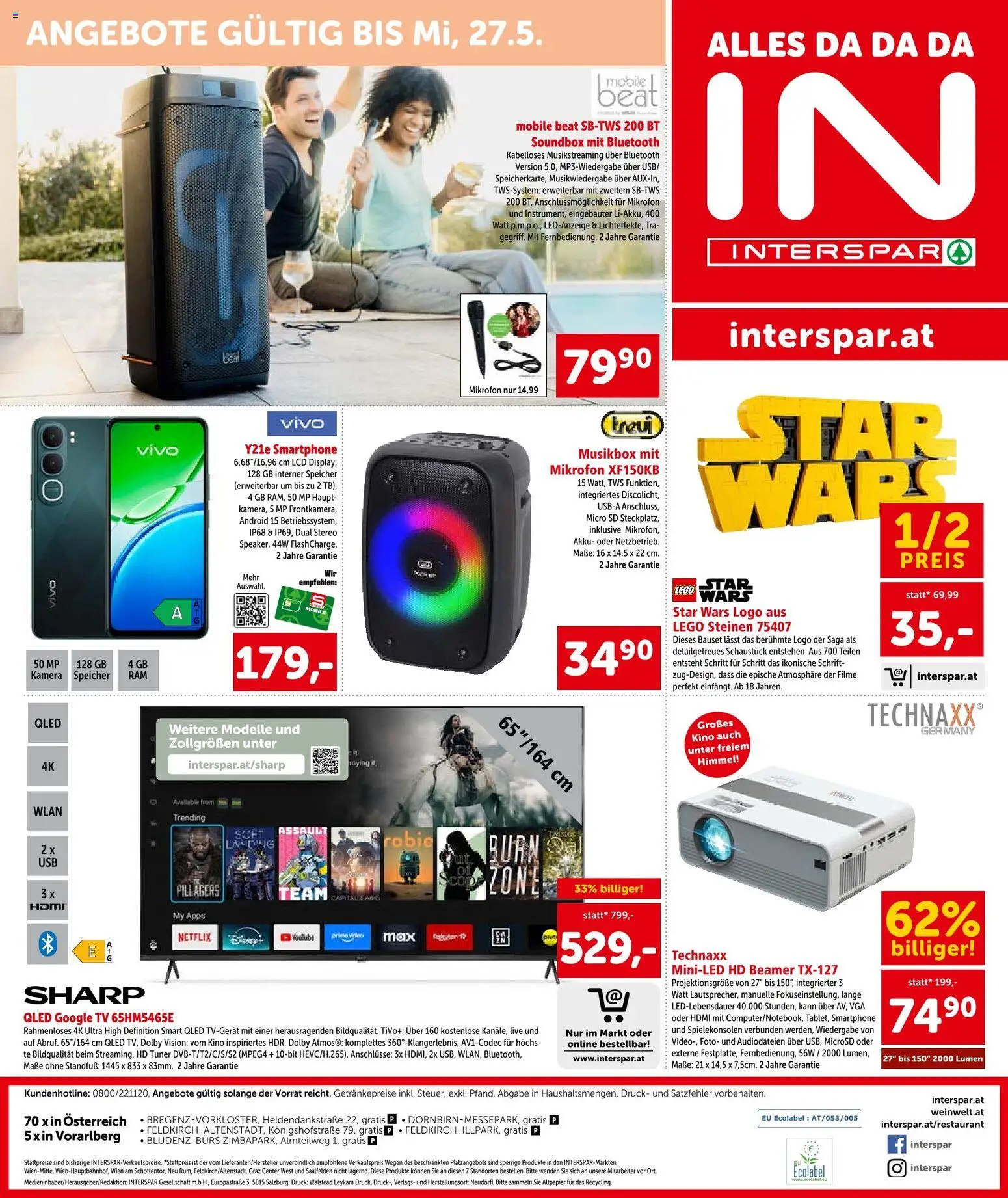 Interspar Flugblatt - Vorarlberg gültig ab 07.05.2026 | Seite: 25 | Produkte: Smartphone, TV, Video, Kamera