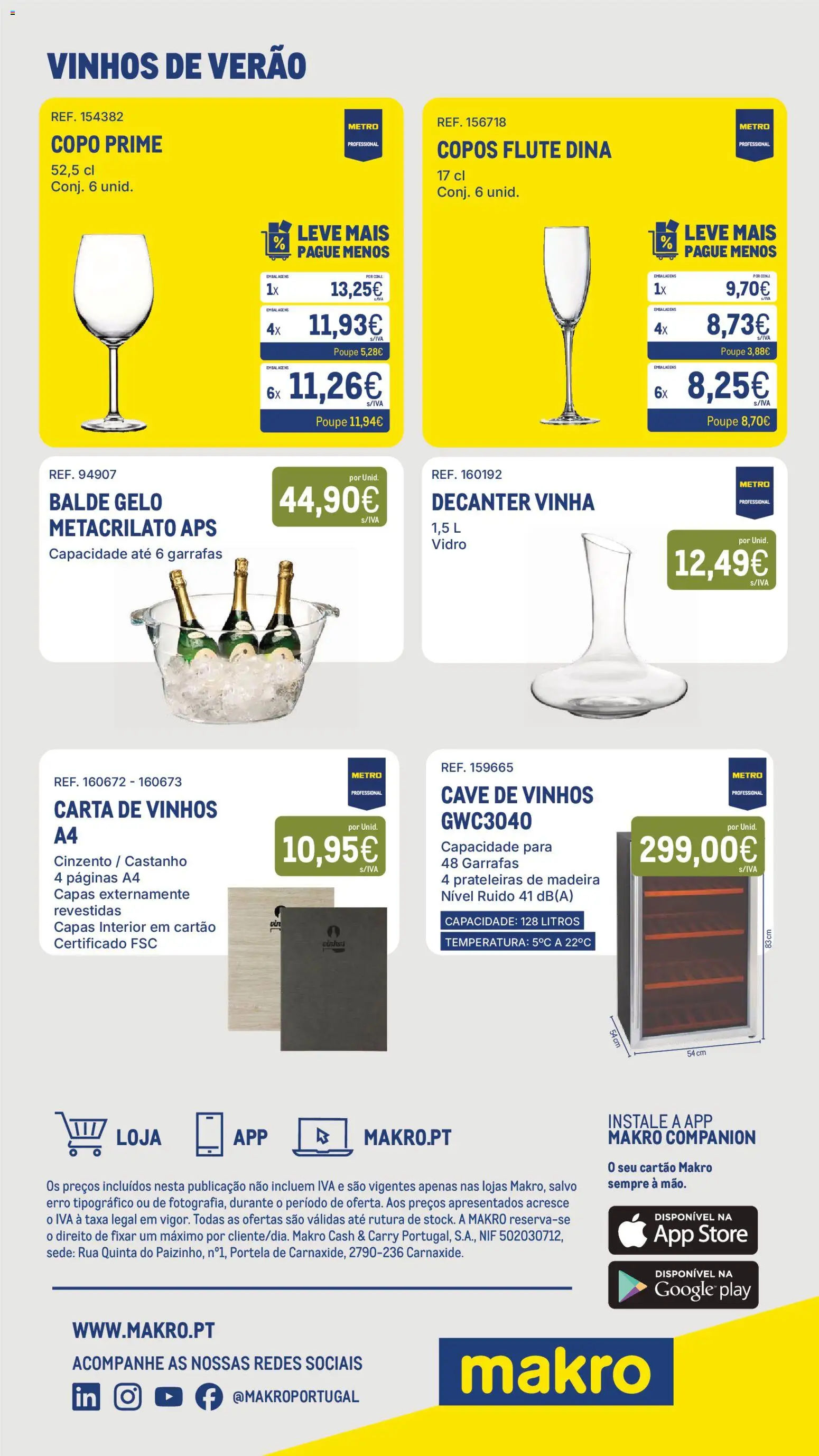 Makro - Especial Vinhos de Verão │ válido de 06.05.2026 | Página: 18 | Produtos: Copos, Balde
