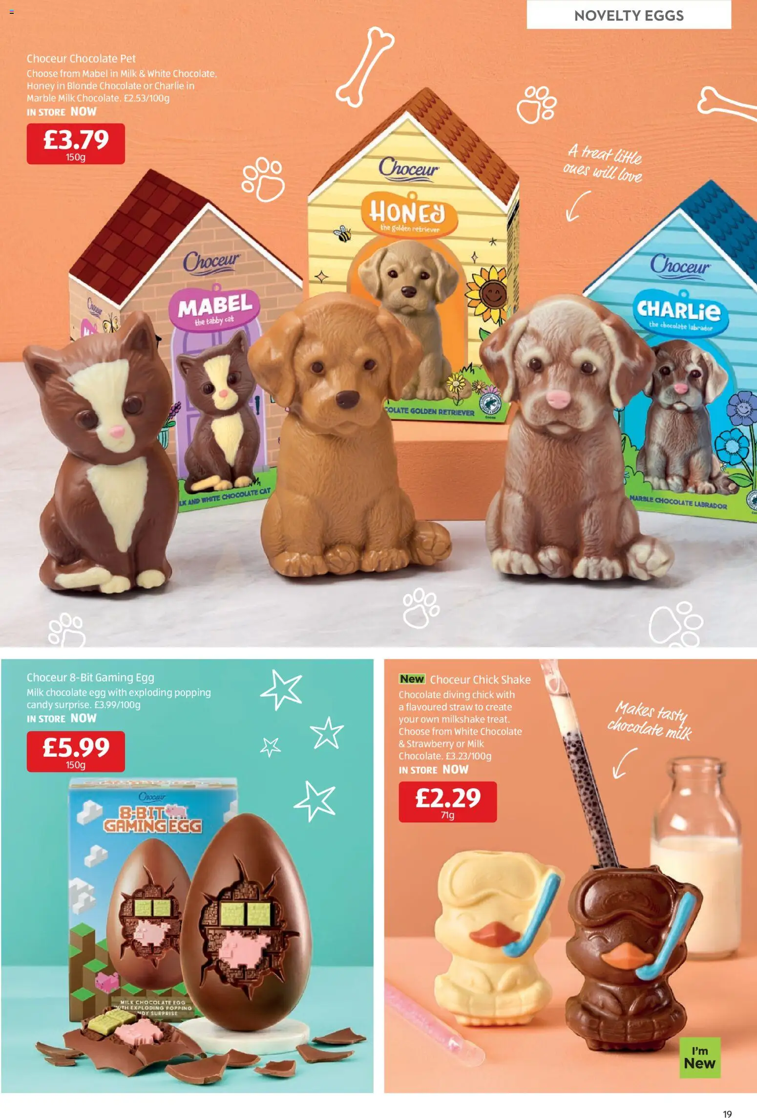 {H1} | Page: 19 | Products: Milkshake, Milk, Chocolate, Honey