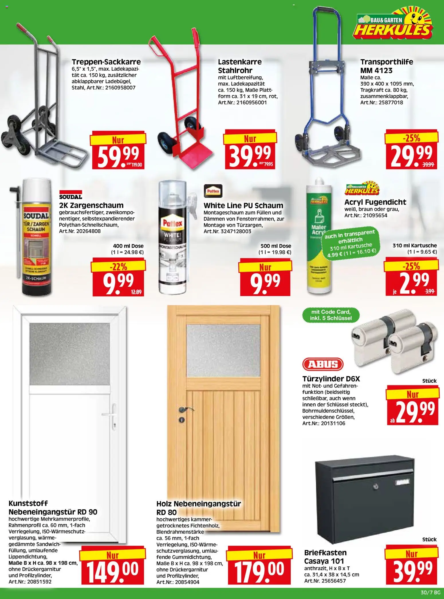 HERKULES Bau & Garten – gültig ab 20.07.2026 | Seite: 7 | Produkte: Tür