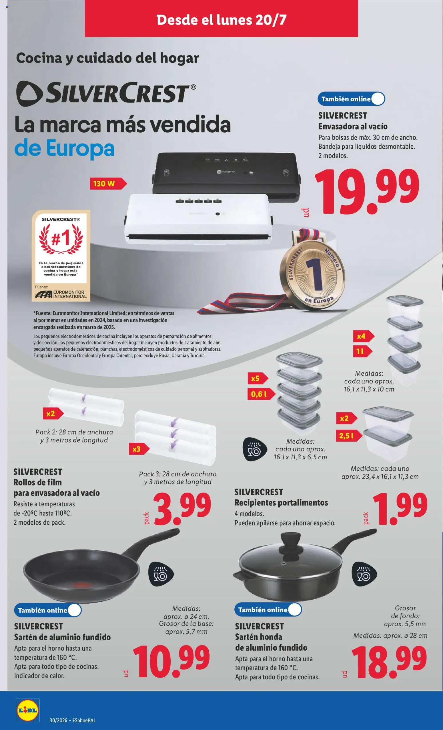 Lidl folleto de bazar │ válido desde el 20/07/2026 | Página: 8 | Productos: El horno, Horno, Cocina, Bandeja