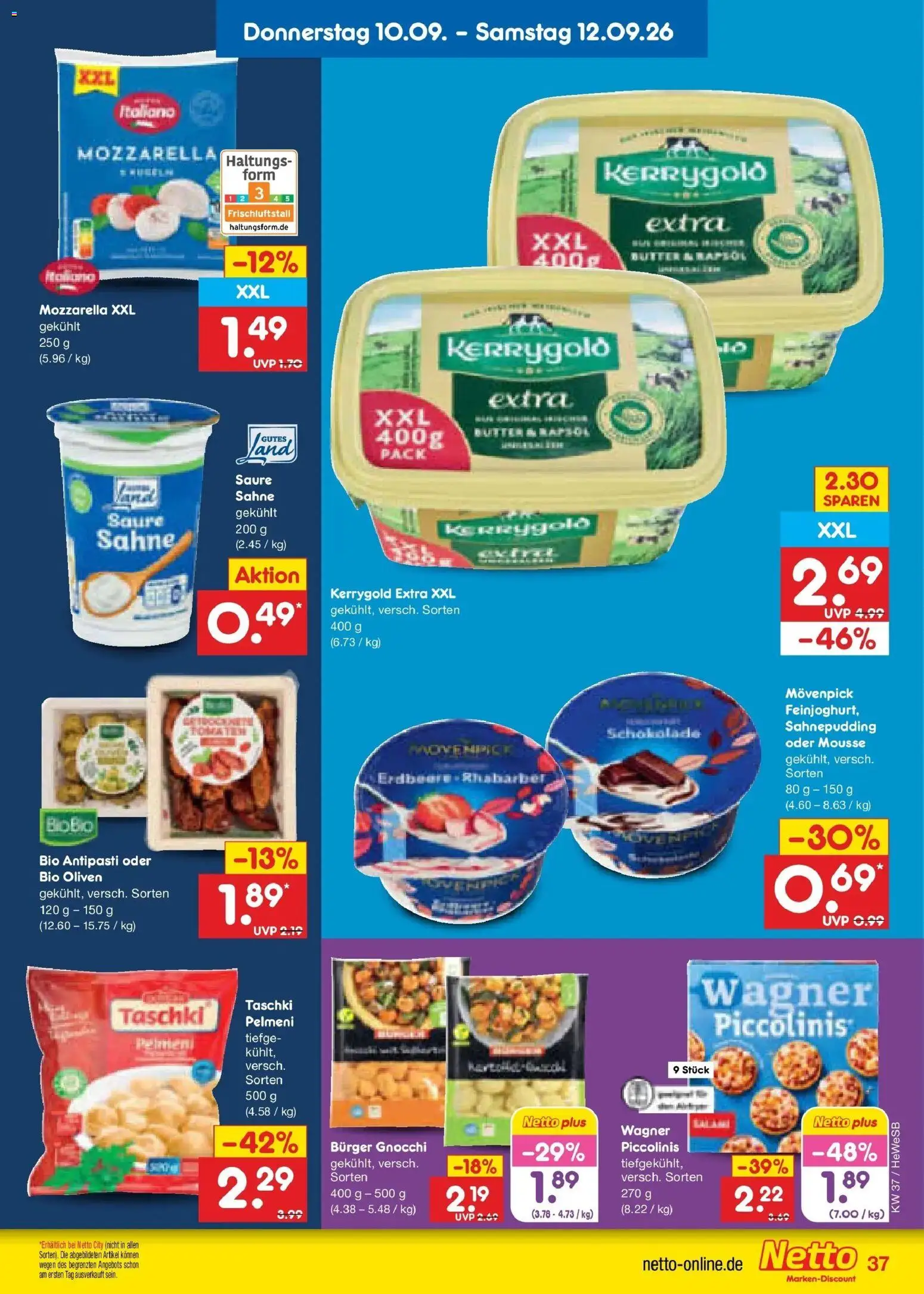 Netto Marken-Discount Prospekt Hamburg – gültig ab 07.09.2026 | Seite: 53 | Produkte: Rapsöl, Burger, Piccolinis, Sahne