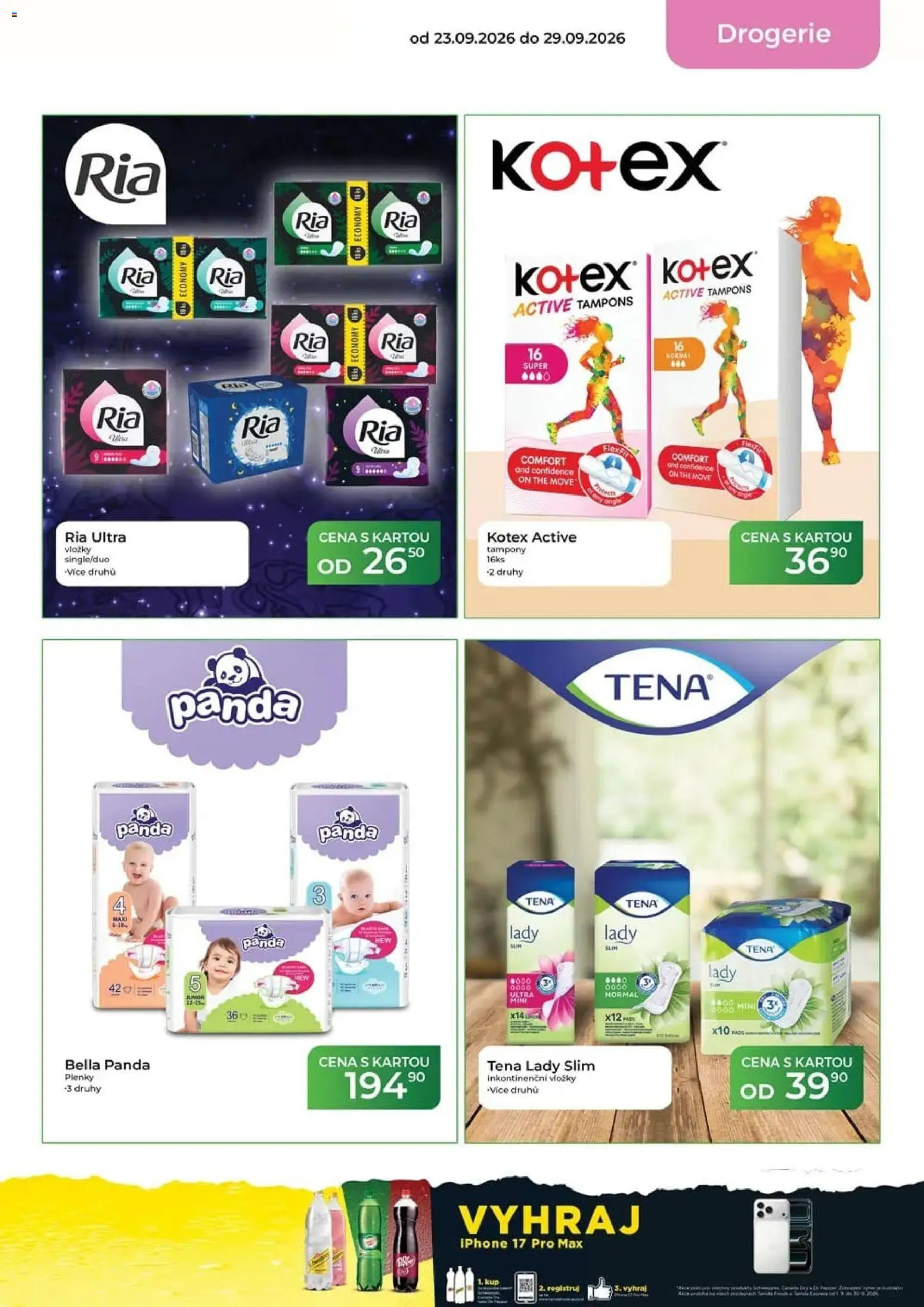 Tamda Foods leták od 23.09.2026 | Strana: 57 | Produkty: Inkontinenční vložky, Drogerie, Tampony, Plenky