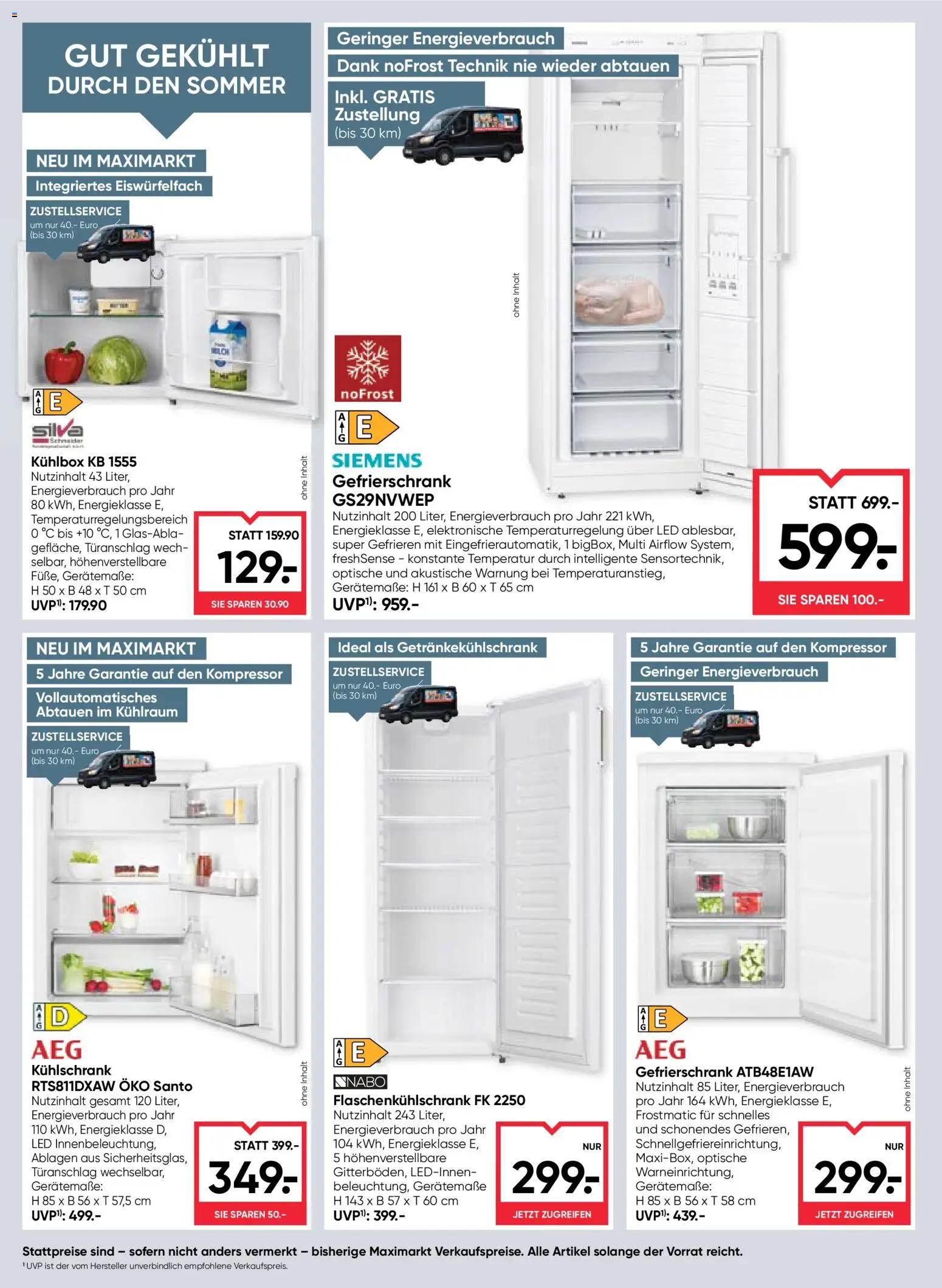 Maximarkt Flugblatt gültig ab 16.07.2026 | Seite: 16 | Produkte: Kühlschrank, Gefrierschrank
