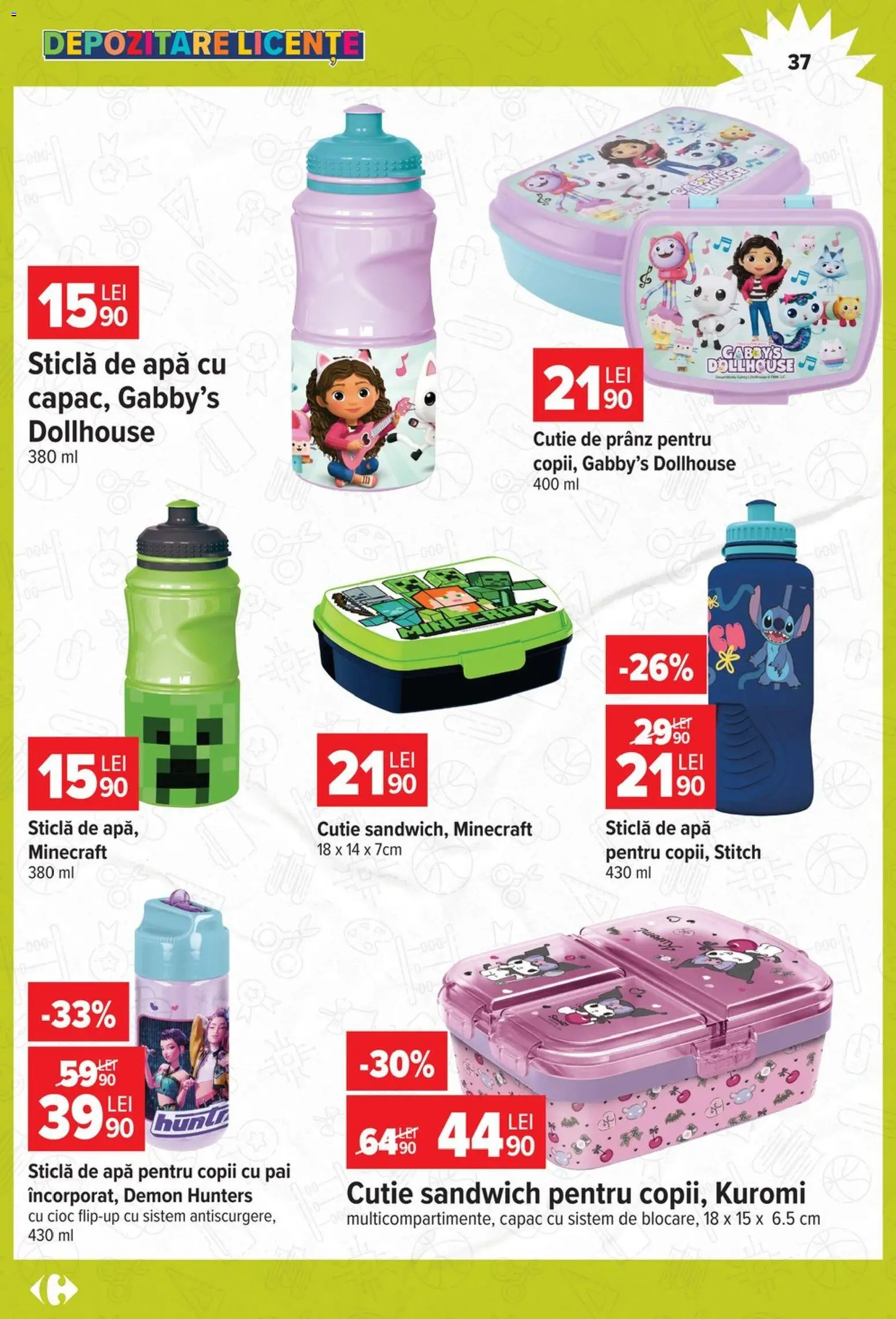 Noul catalog Carrefour – valabil de la 12.08.2026 | Pagină: 37 | Produse: Cutie, Apă, Depozitare