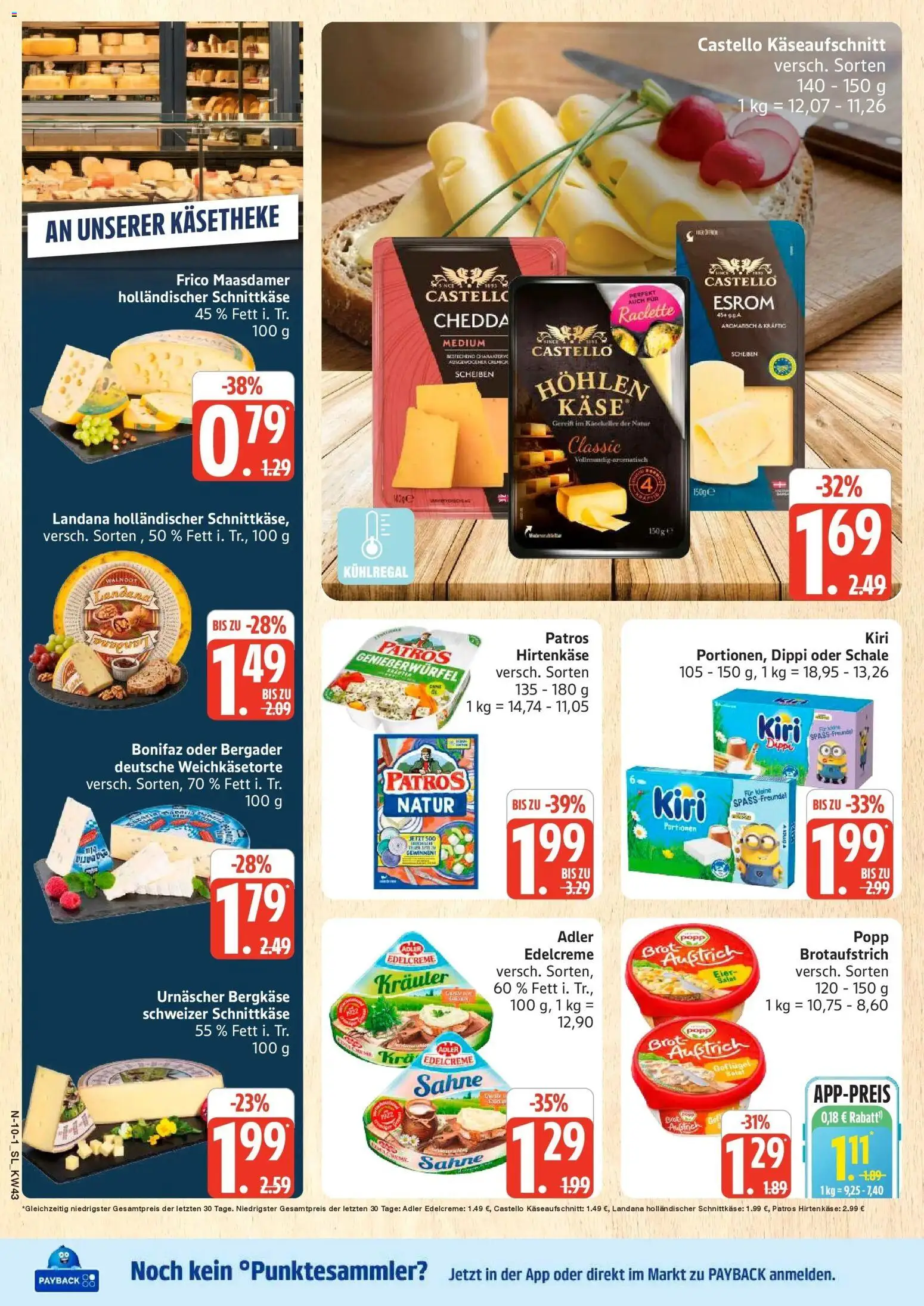 Edeka Prospekt Schleswig (ab 19.10.2026) » Angebote Online | Seite: 10 | Produkte: Käse, Brot, Raclette, Sahne