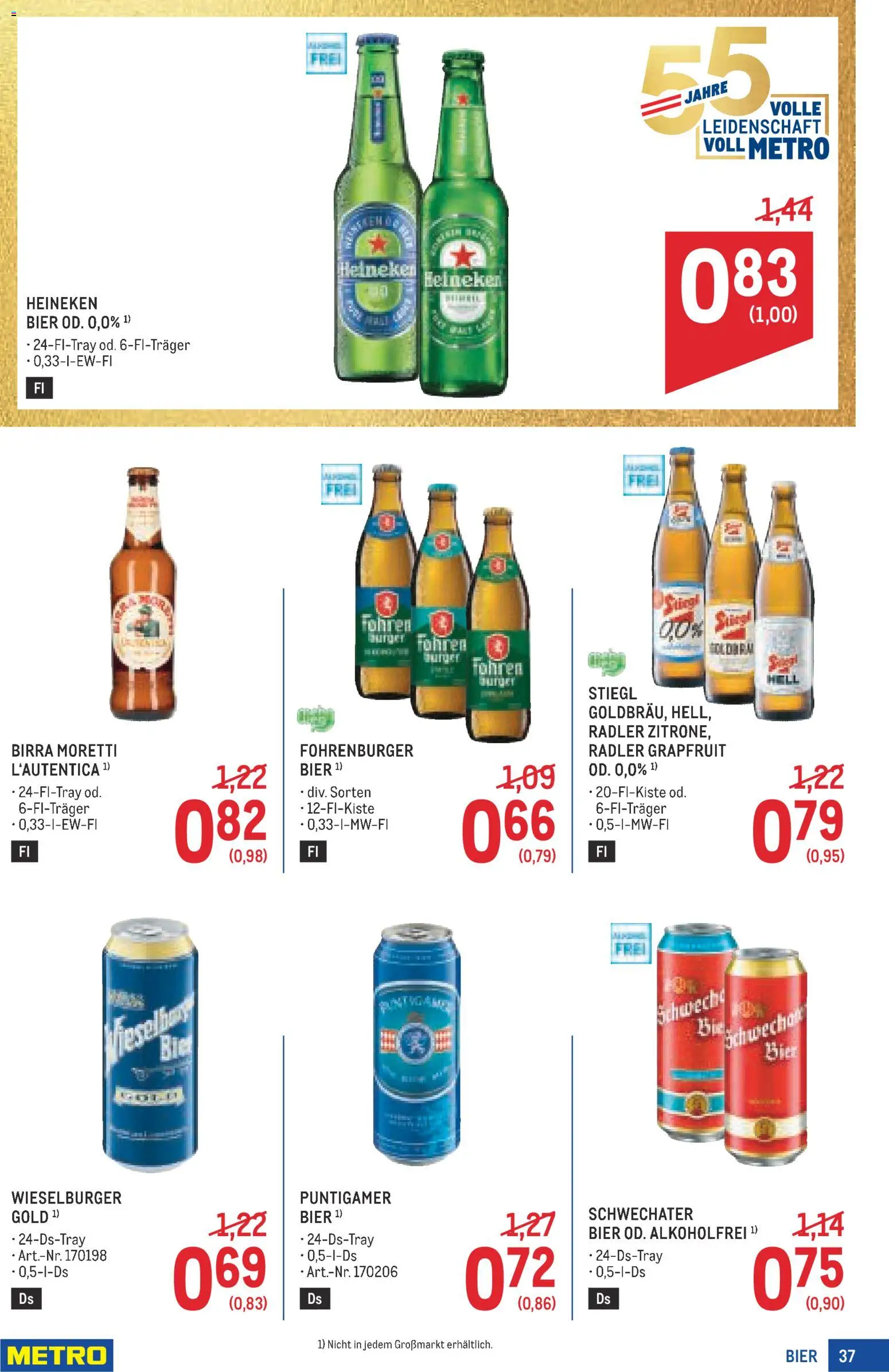 Metro angebote Profi gültig ab 03.09.2026 | Seite: 37 | Produkte: Burger, Radler, Bier