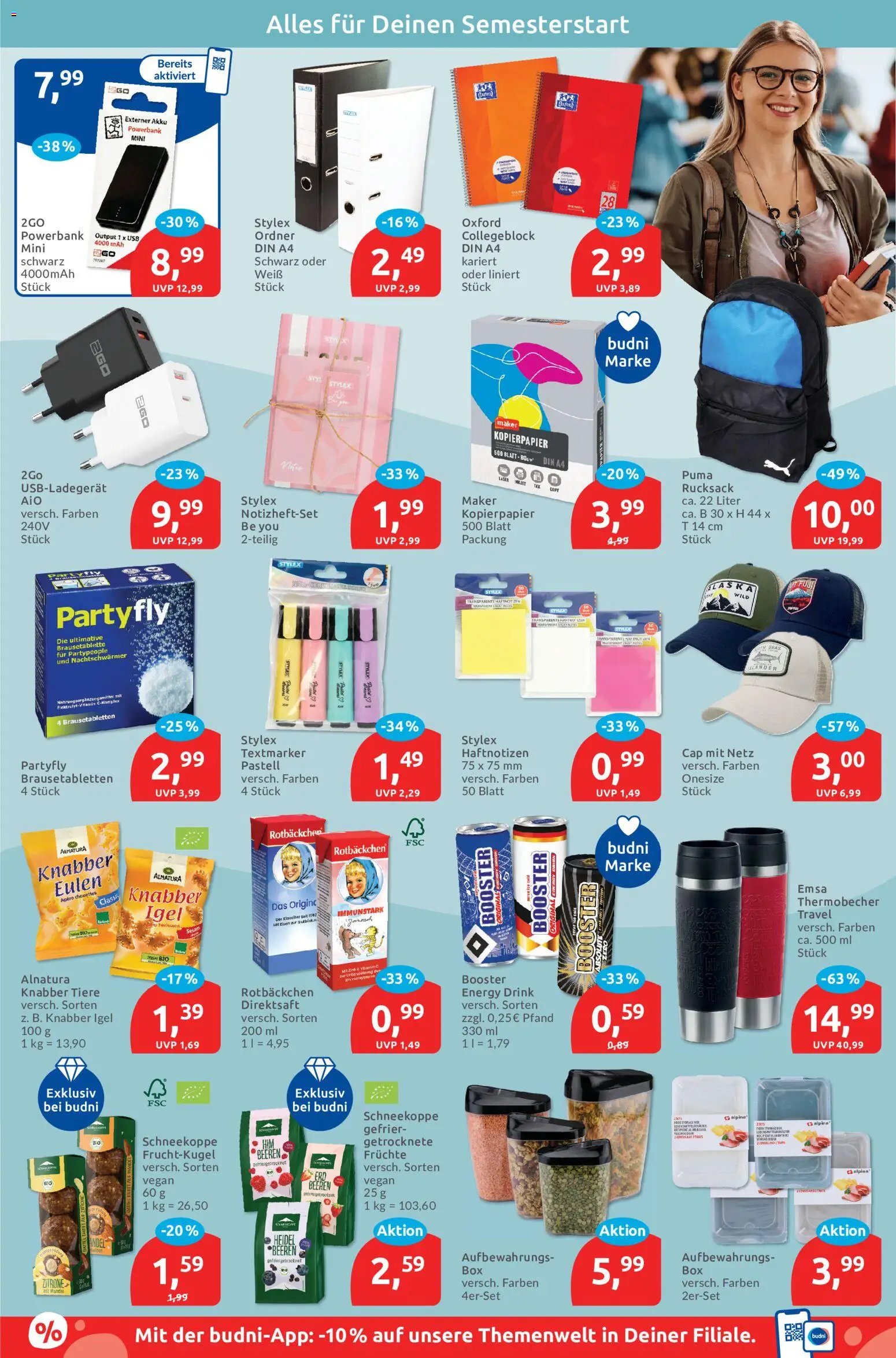 Budni Prospekt – gültig ab 28.09.2026 | Seite: 7 | Produkte: USB, Energy, Rucksack, Powerbank