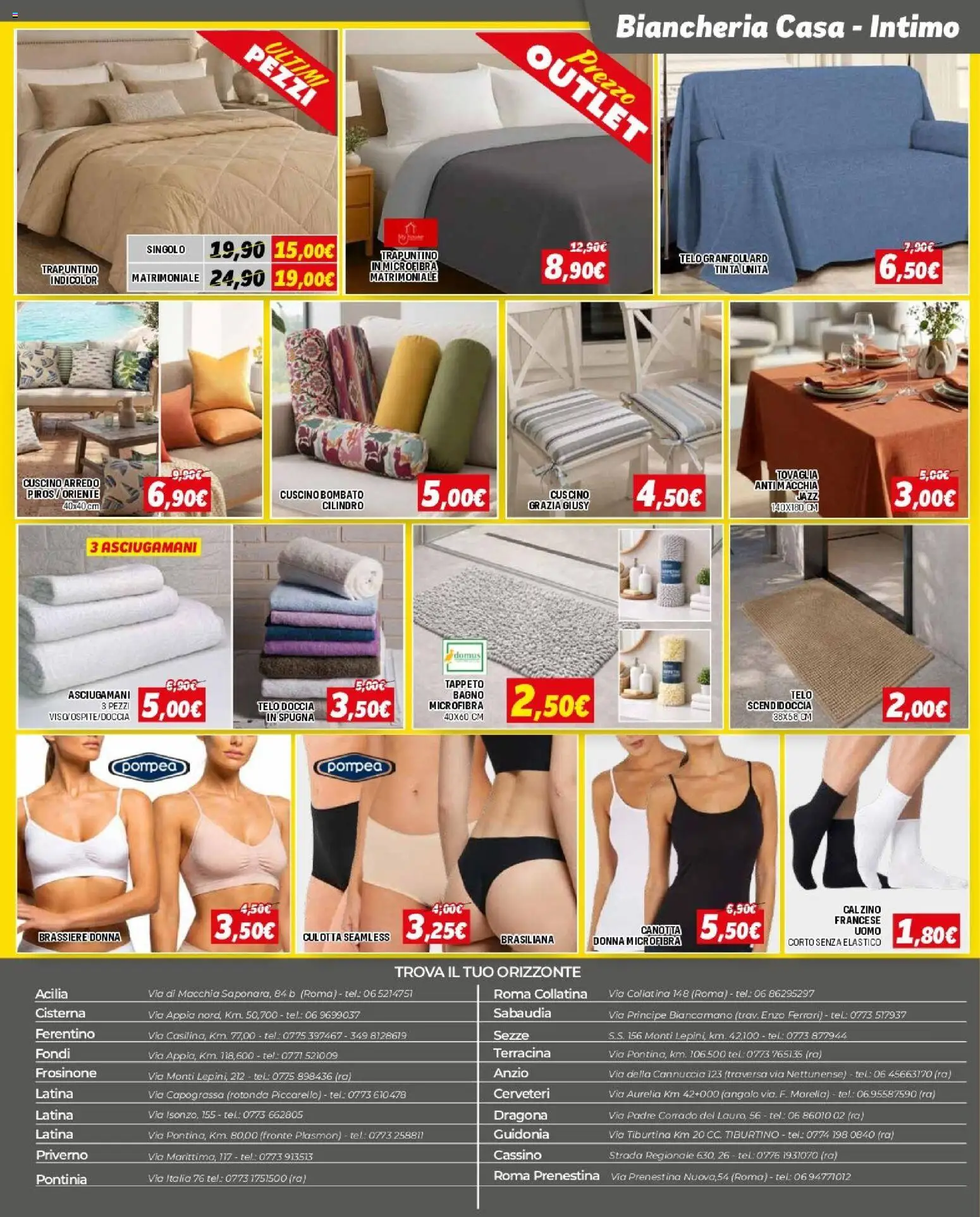 Volantino Orizzonte del 10/09/2026 | Pagina: 16 | Prodotti: Canotta, Cuscino, Bagno, Doccia