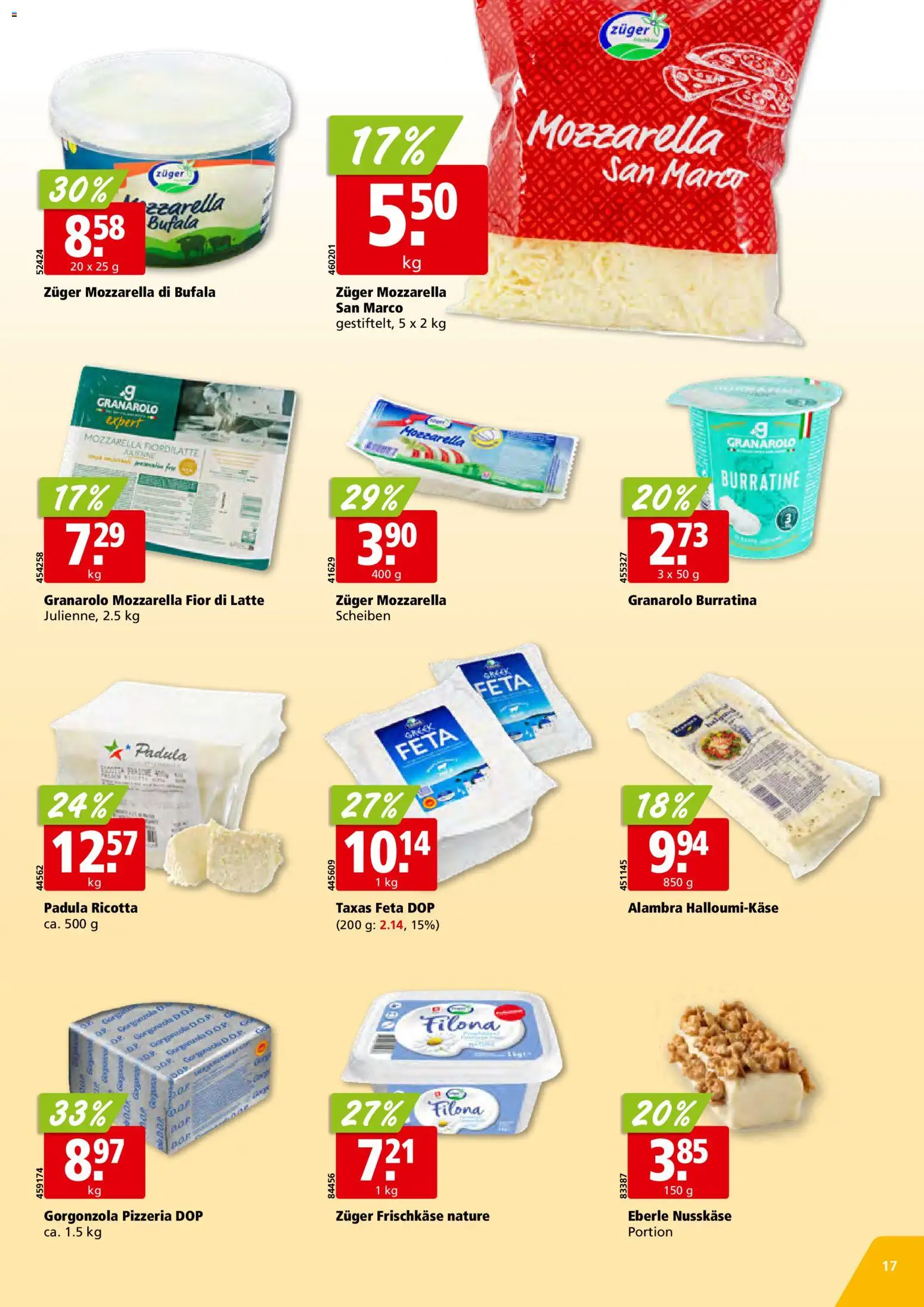 Aligro aktionen Schlieren, Gossau SG, Frauenfeld, Rapperswil-Jona, Sargans, Bern – gültig ab 22.06.2026 | Seite: 17 | Produkte: Feta