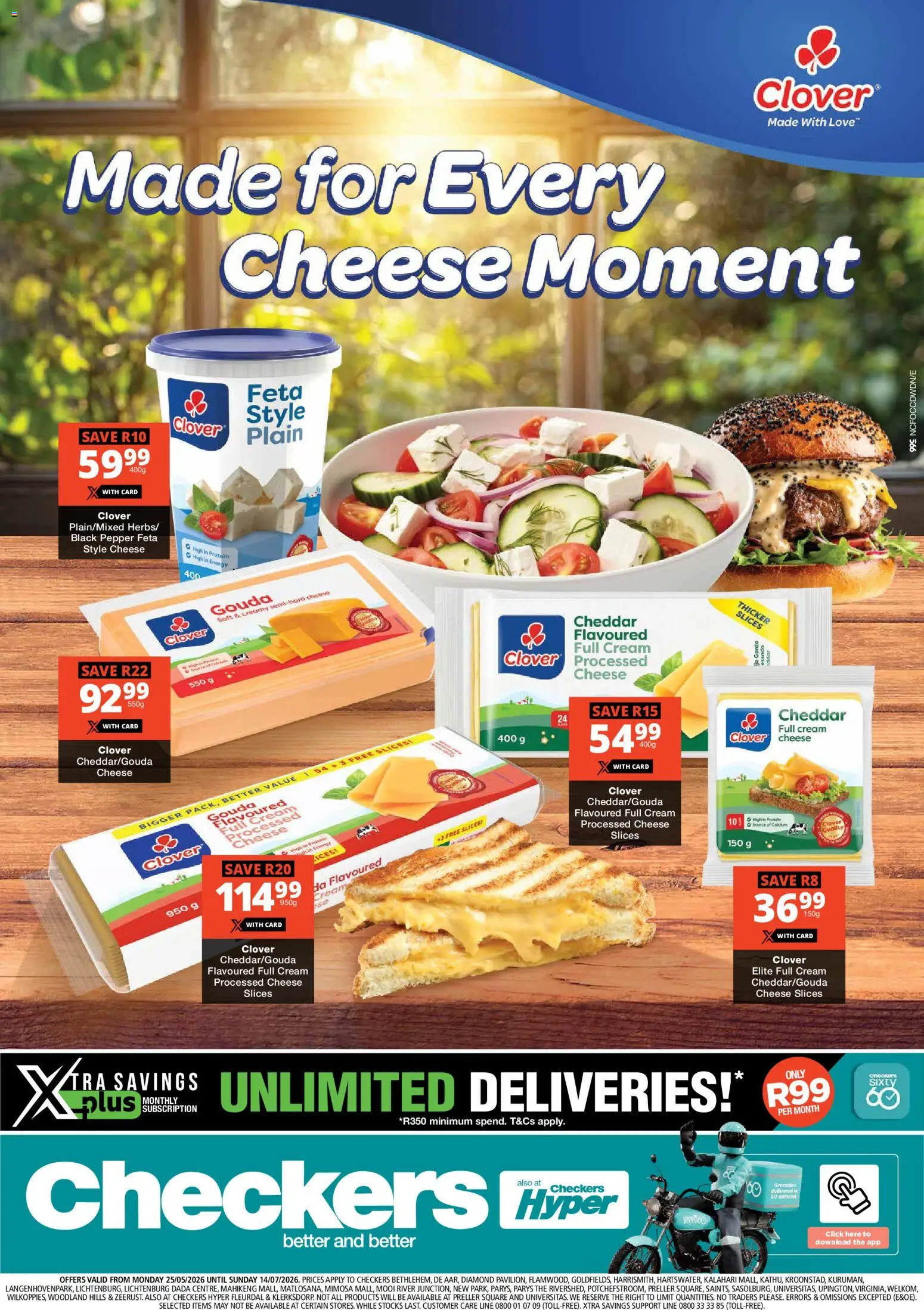 New Checkers catalogue – valid from 25.05.2026 | Page: 1 | Products: Detergente líquido, Cheese, Cream, Pepper
