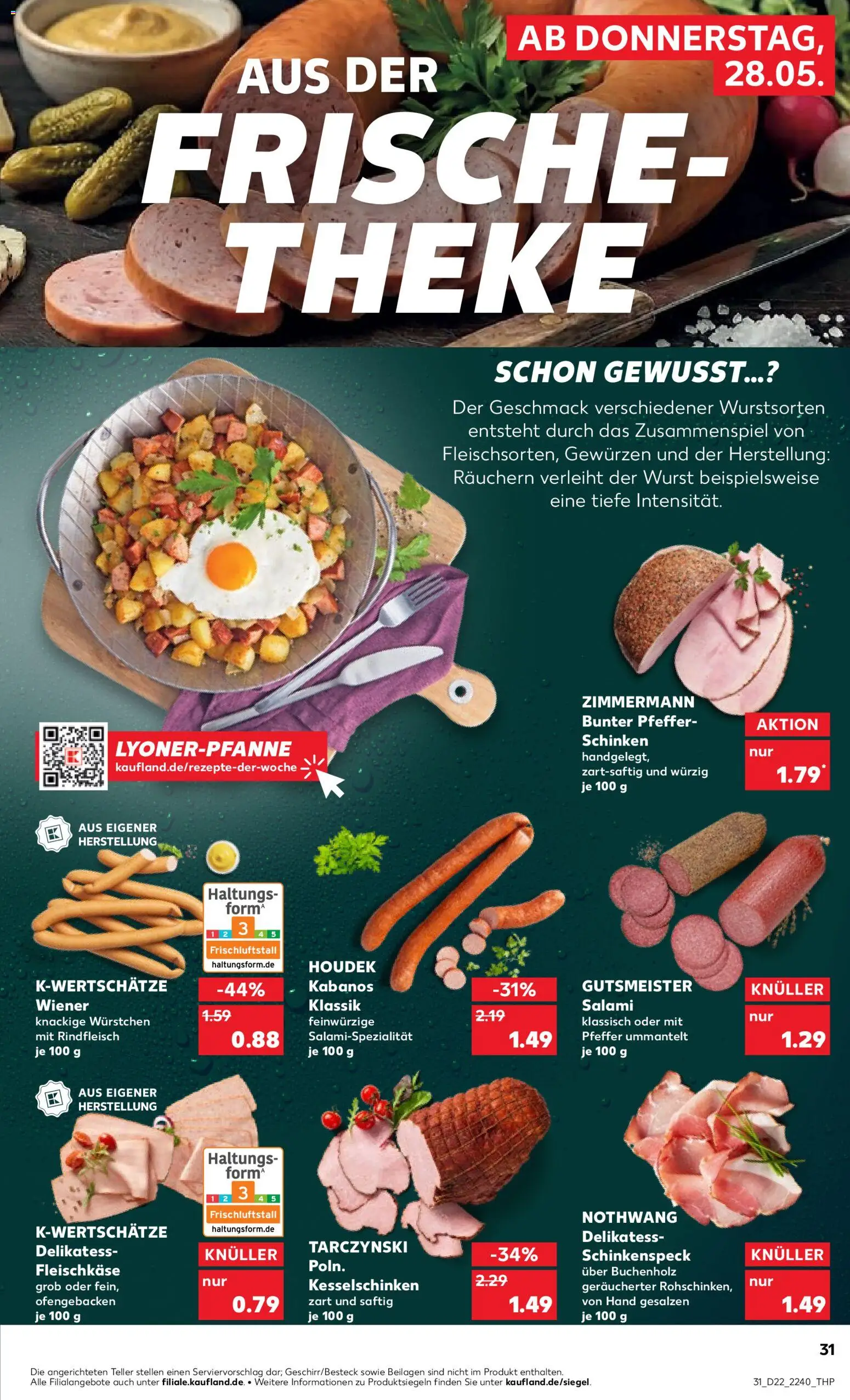 Kaufland Prospekt Stuttgart – gültig ab 28.05.2026 | Seite: 31 | Produkte: Theke, Pfeffer, Salami, Schinken