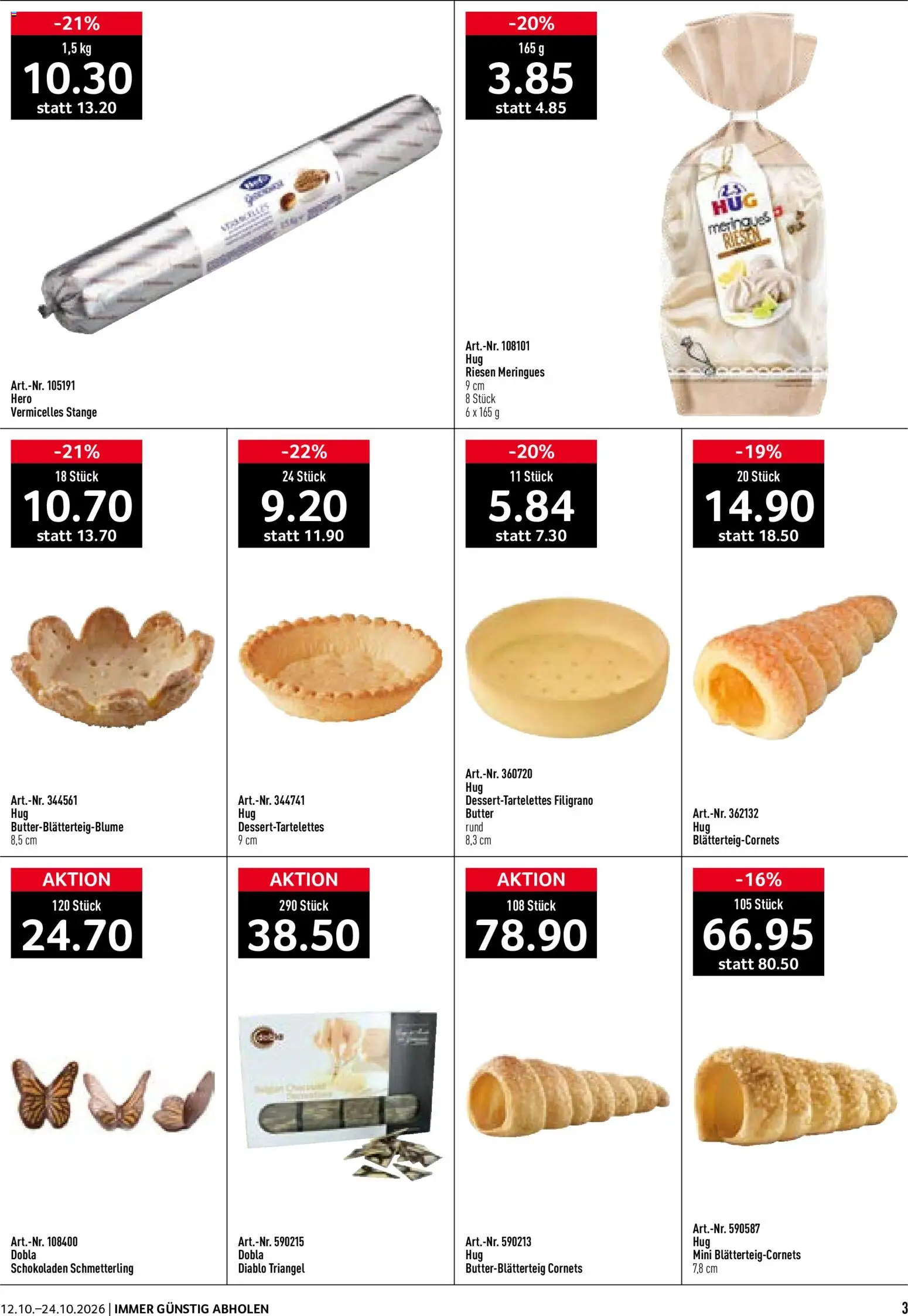 Prodega aktionen Bäckerei – gültig ab 12.10.2026 | Seite: 3 | Produkte: Butter