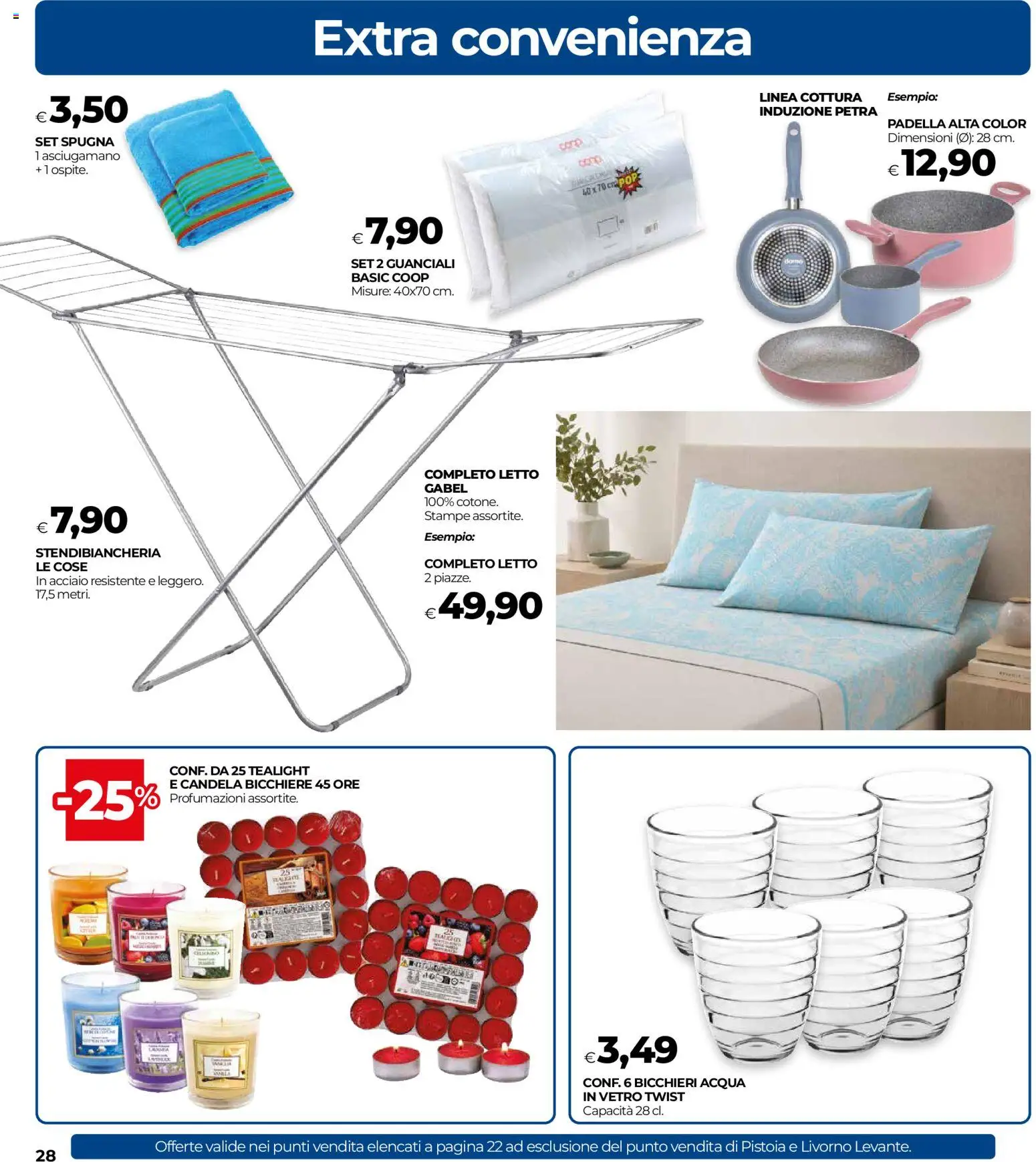 Volantino COOP del 30/07/2026 | Pagina: 28 | Prodotti: Spugna, Acqua, Stendibiancheria, Asciugamano