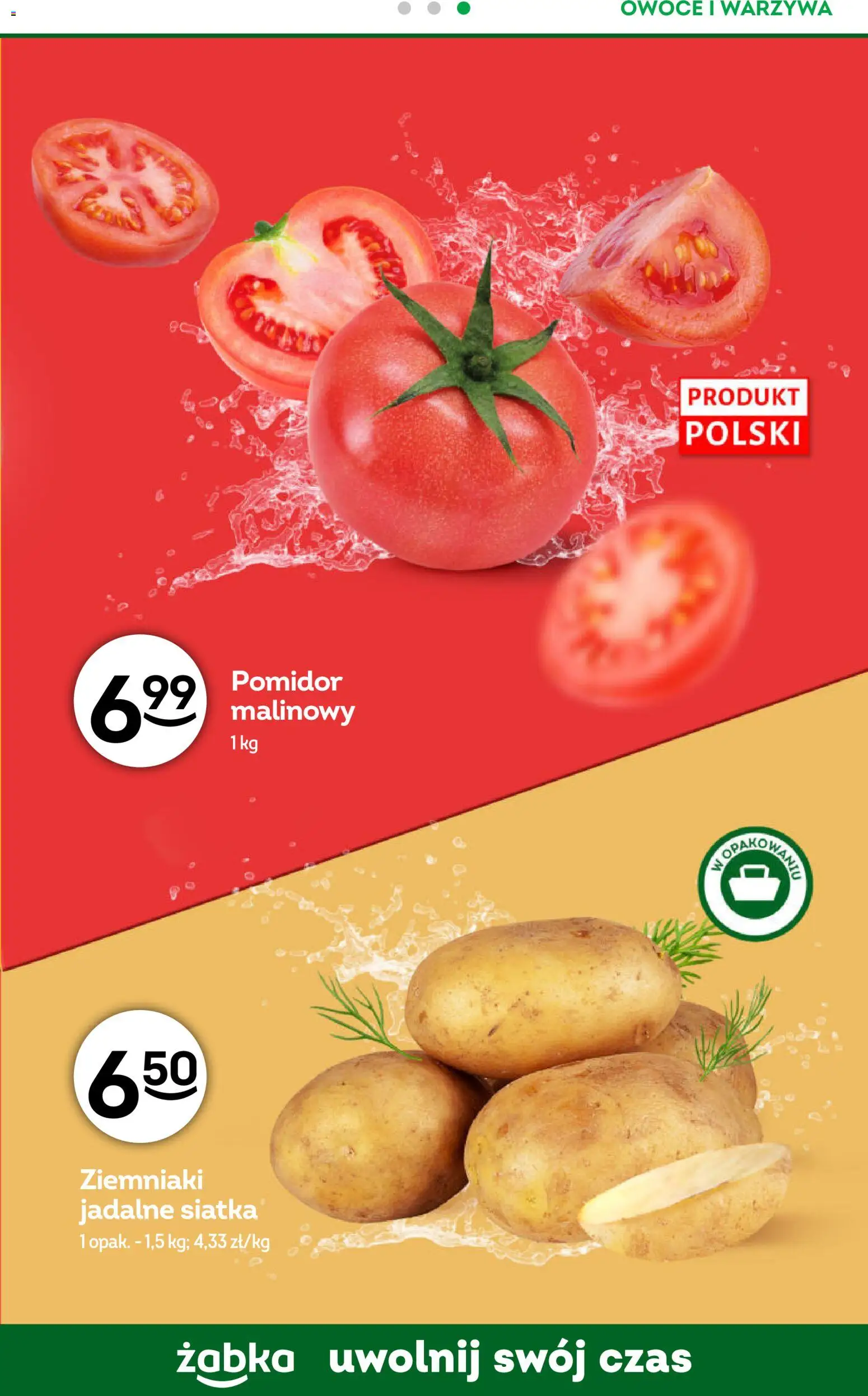 Żabka gazetka - Codzienne produkty od 15.07.2026 | Strona: 9 | Produkty: Pomidor malinowy, Siatka, Warzywa, Owoce