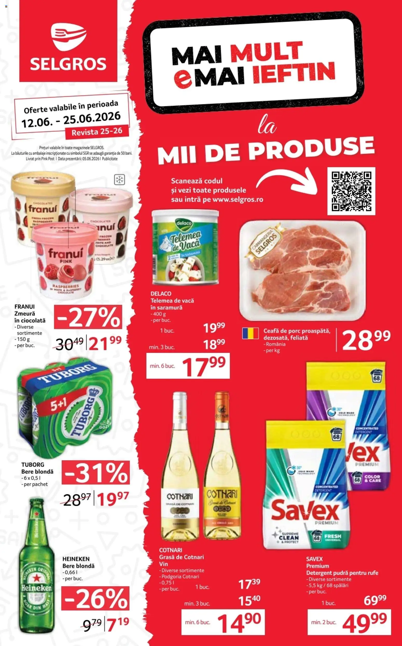 Noul catalog Selgros – valabil de la 12.06.2026 | Pagină: 1 | Produse: Pudră, Ciocolată, Bere, Detergent