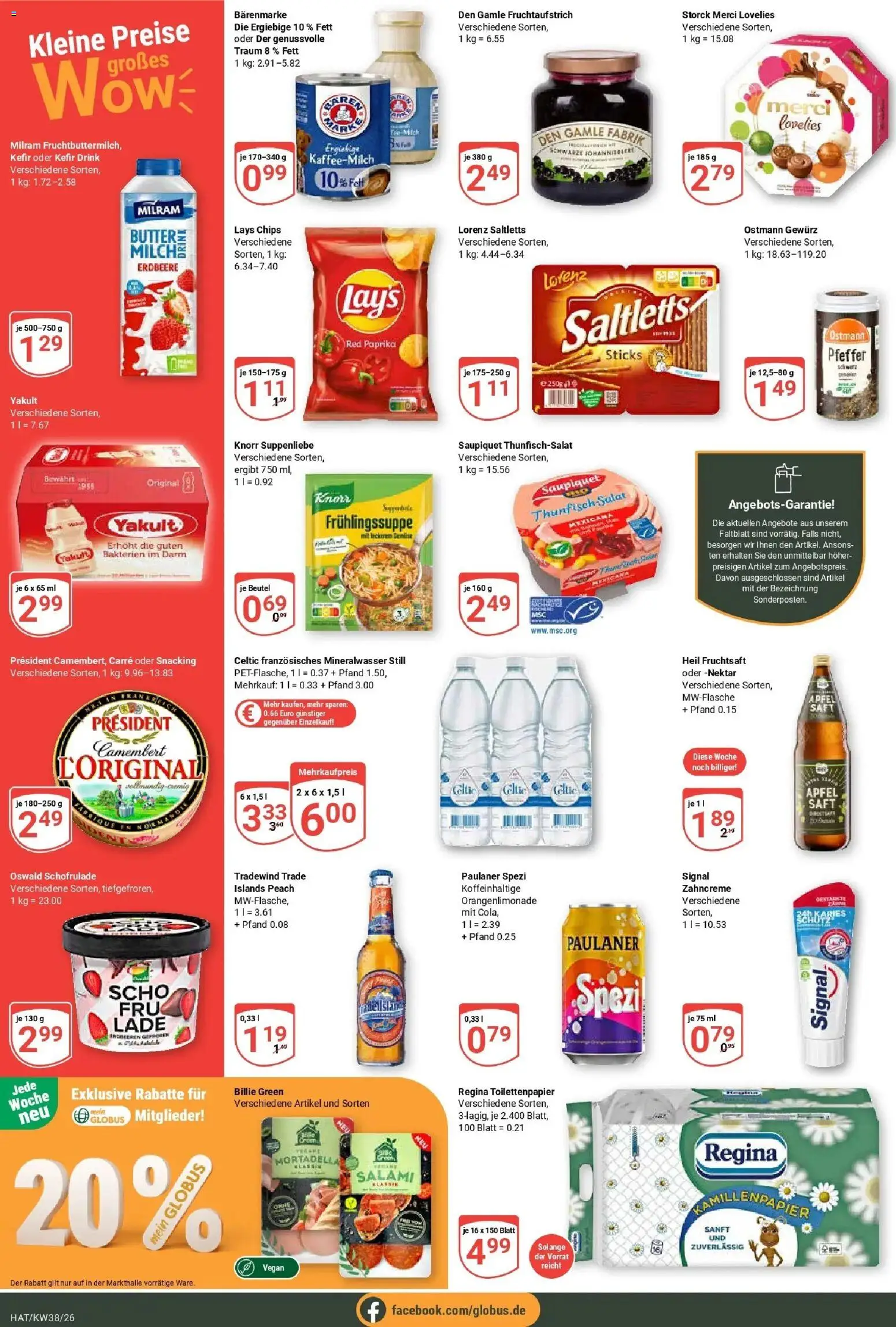 Globus Prospekt Hattersheim (ab 14.09.2026) » Angebote online | Seite: 2 | Produkte: Kefir, Paulaner spezi, Pfeffer, Salat