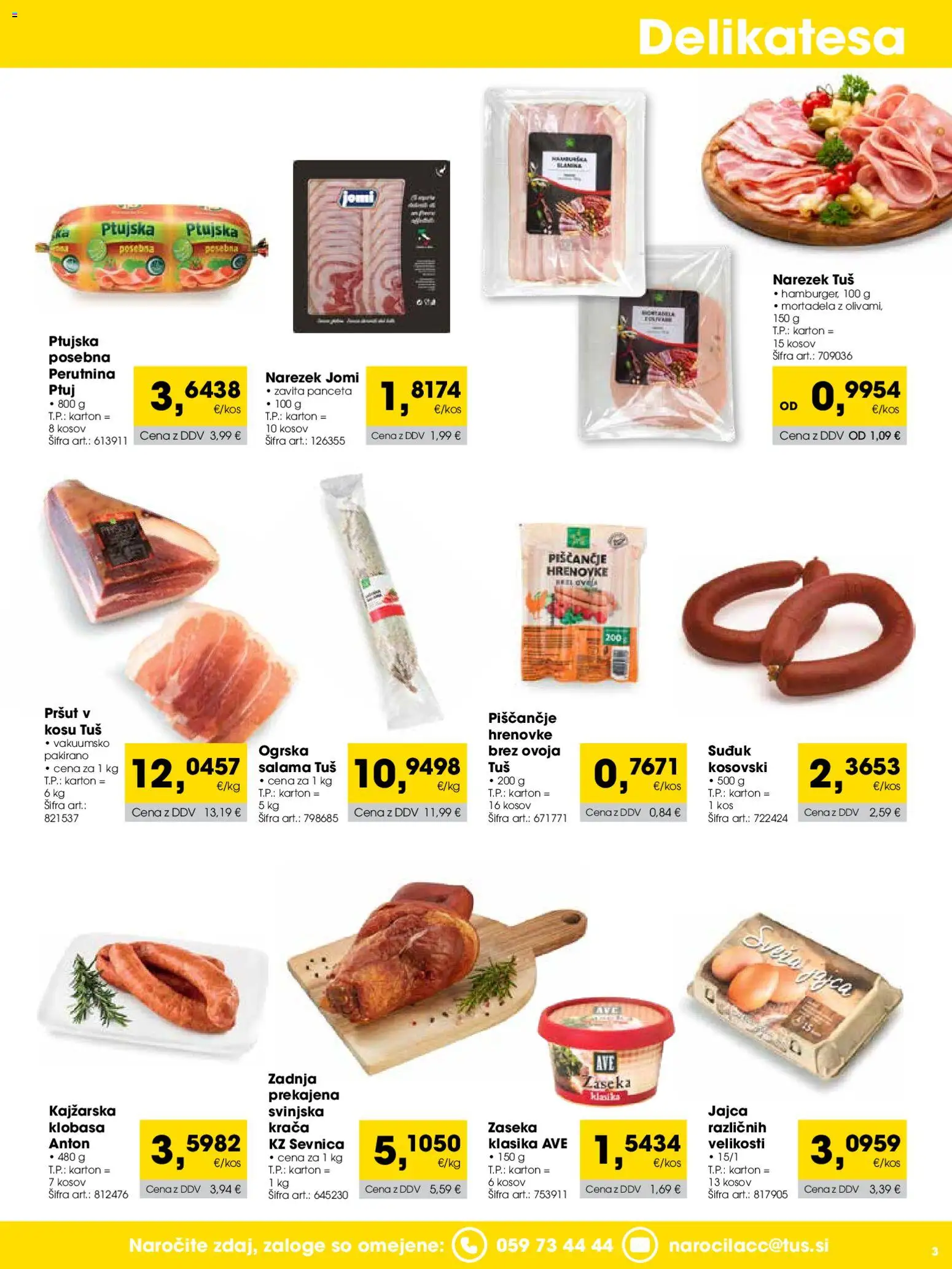 Novi Tuš katalog ponudbe – veljaven od 01.09.2026 | Stran: 3
